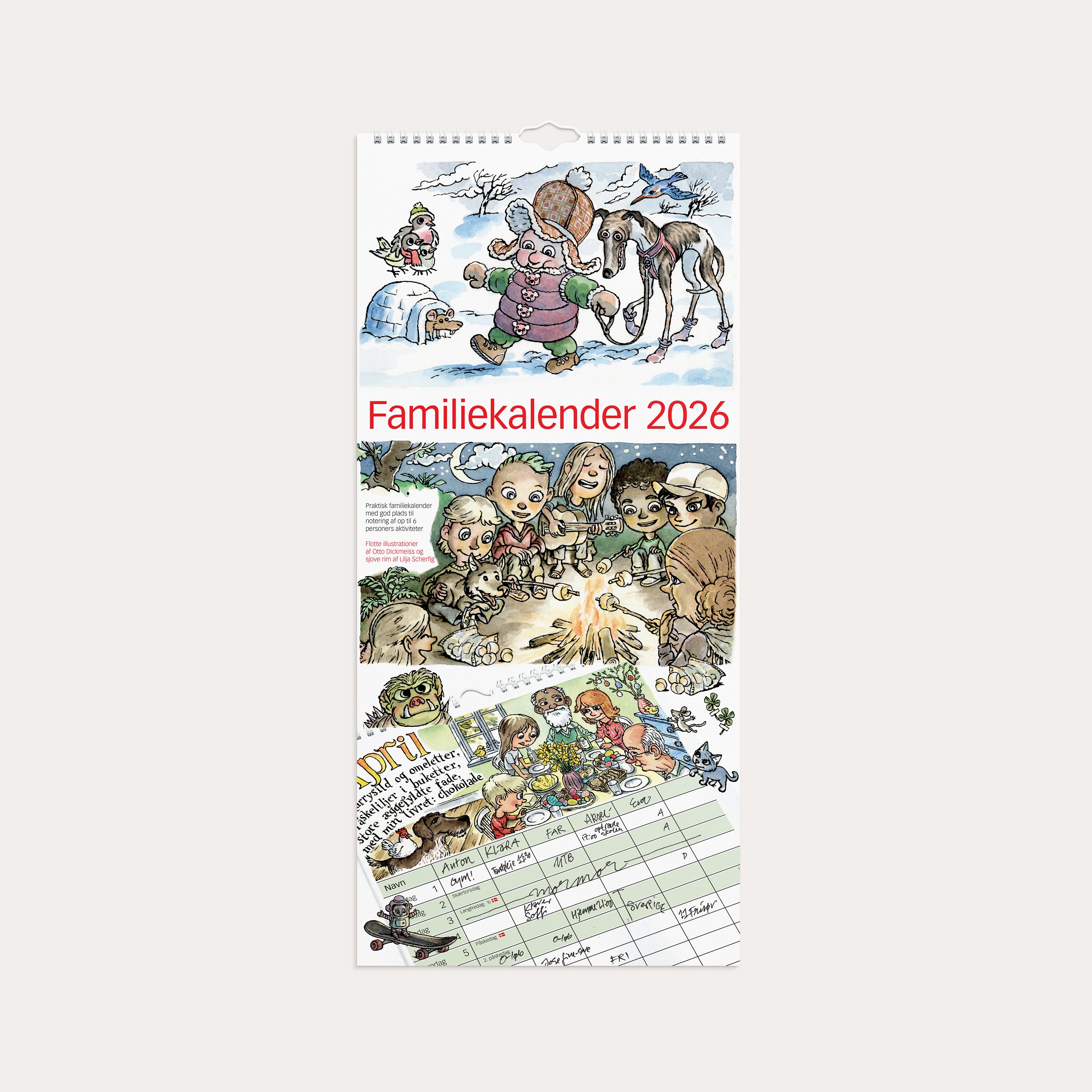 Familiekalender Otto Dickmeiss & Lilja Scherfig 2026