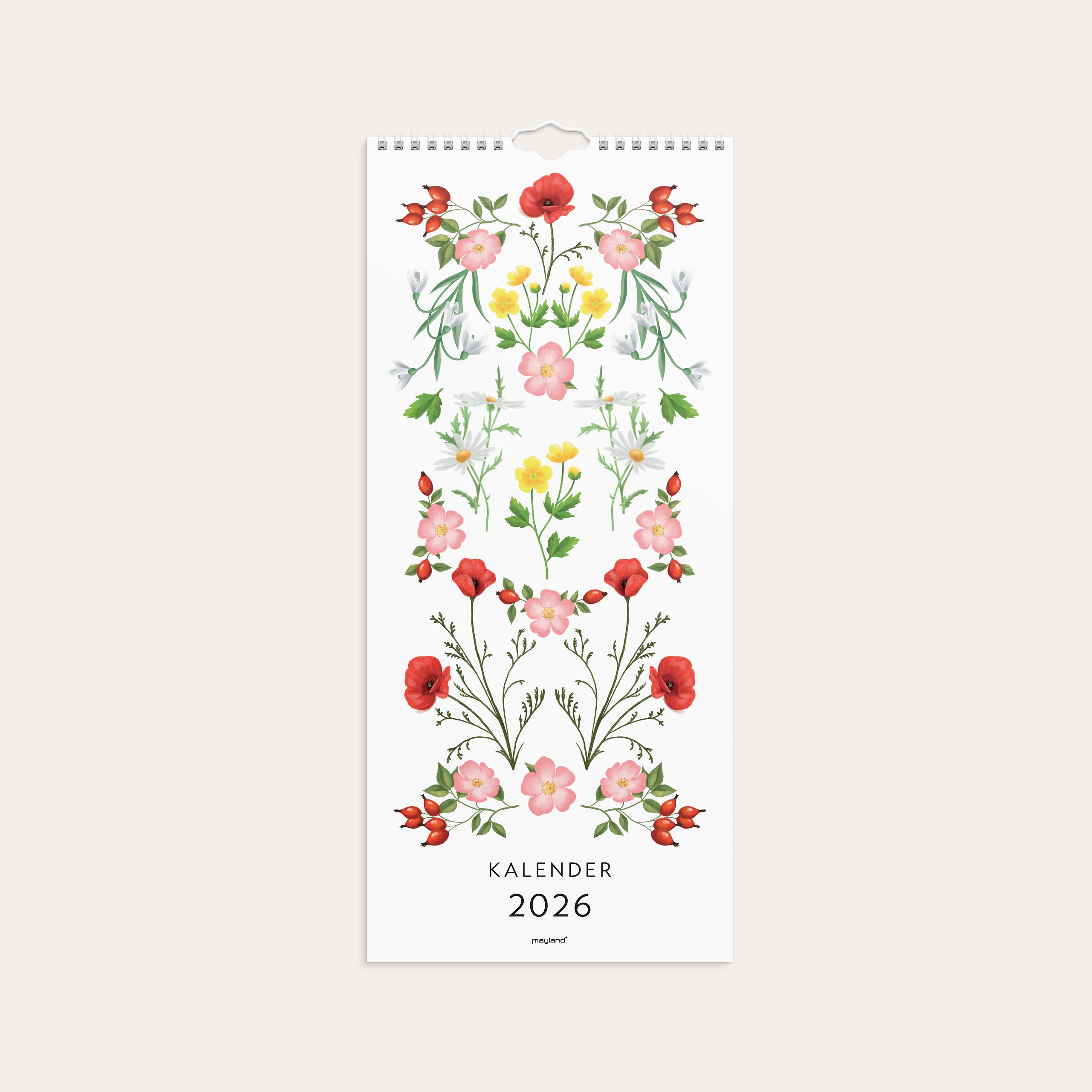 Vægkalender Blomster 2026