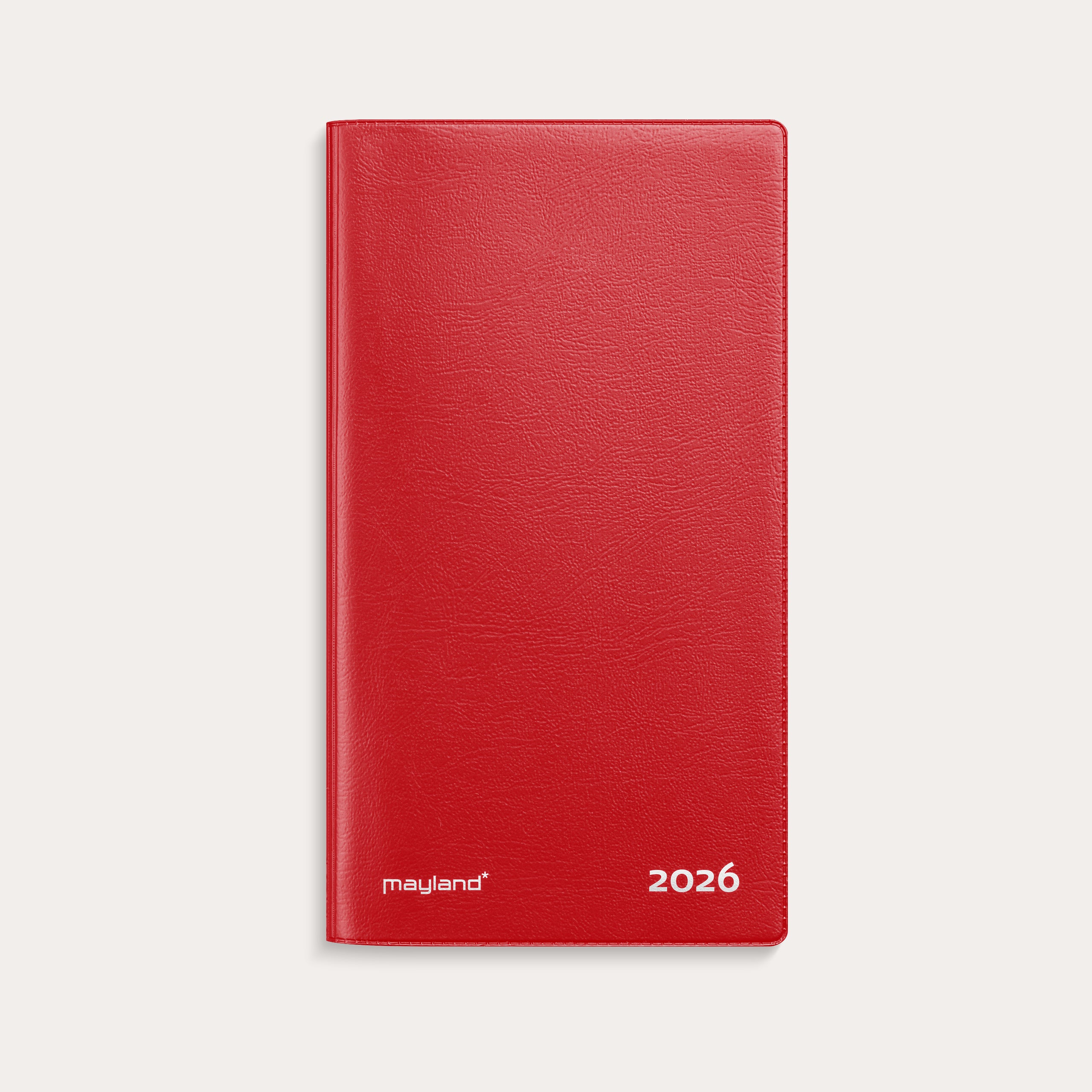 Index Planner månedskalender rød vinyl 2026