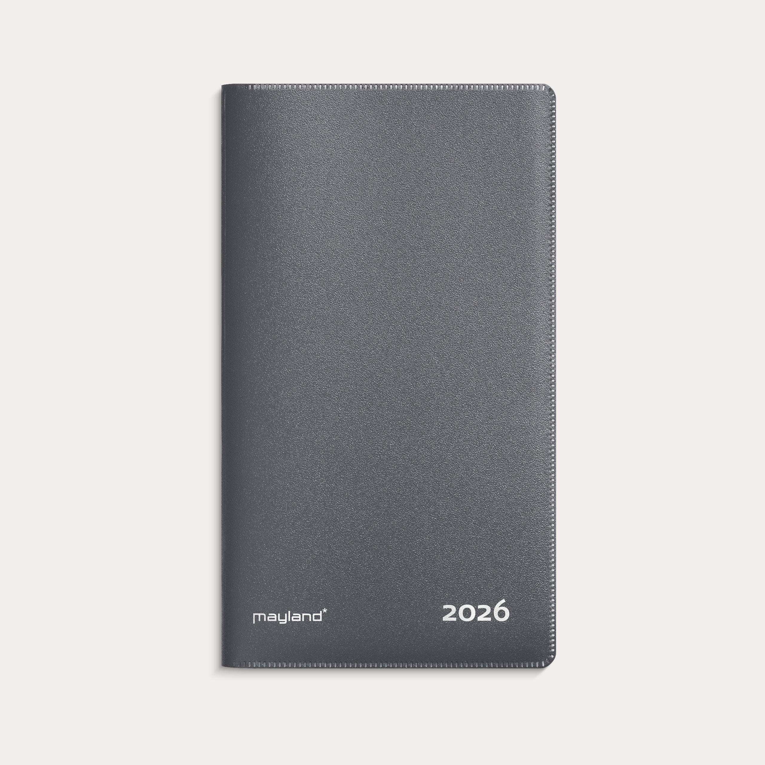 Index Planner månedskalender mørkegrå PP-plast 2026