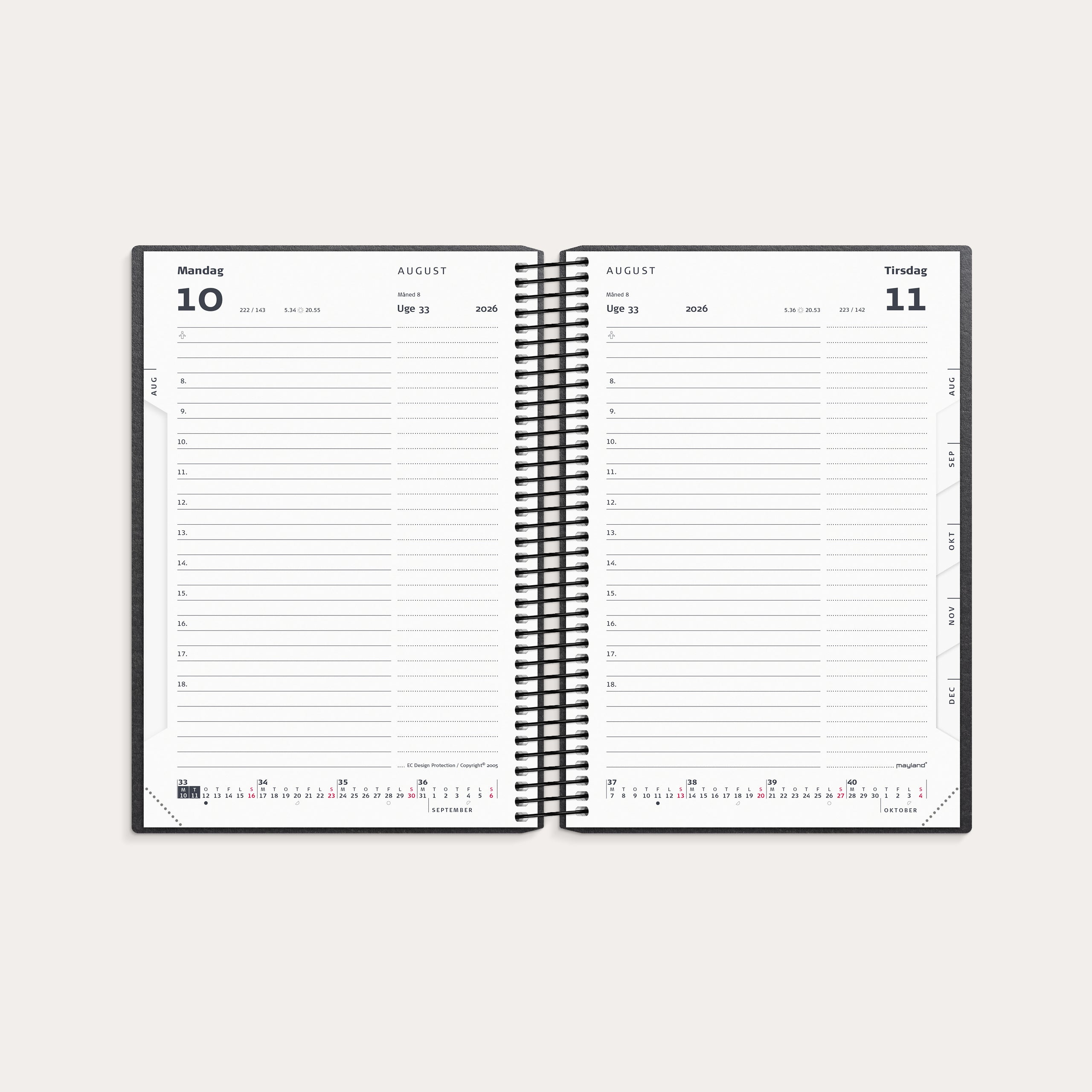 Dagskalender matsort genbrugskarton 2026