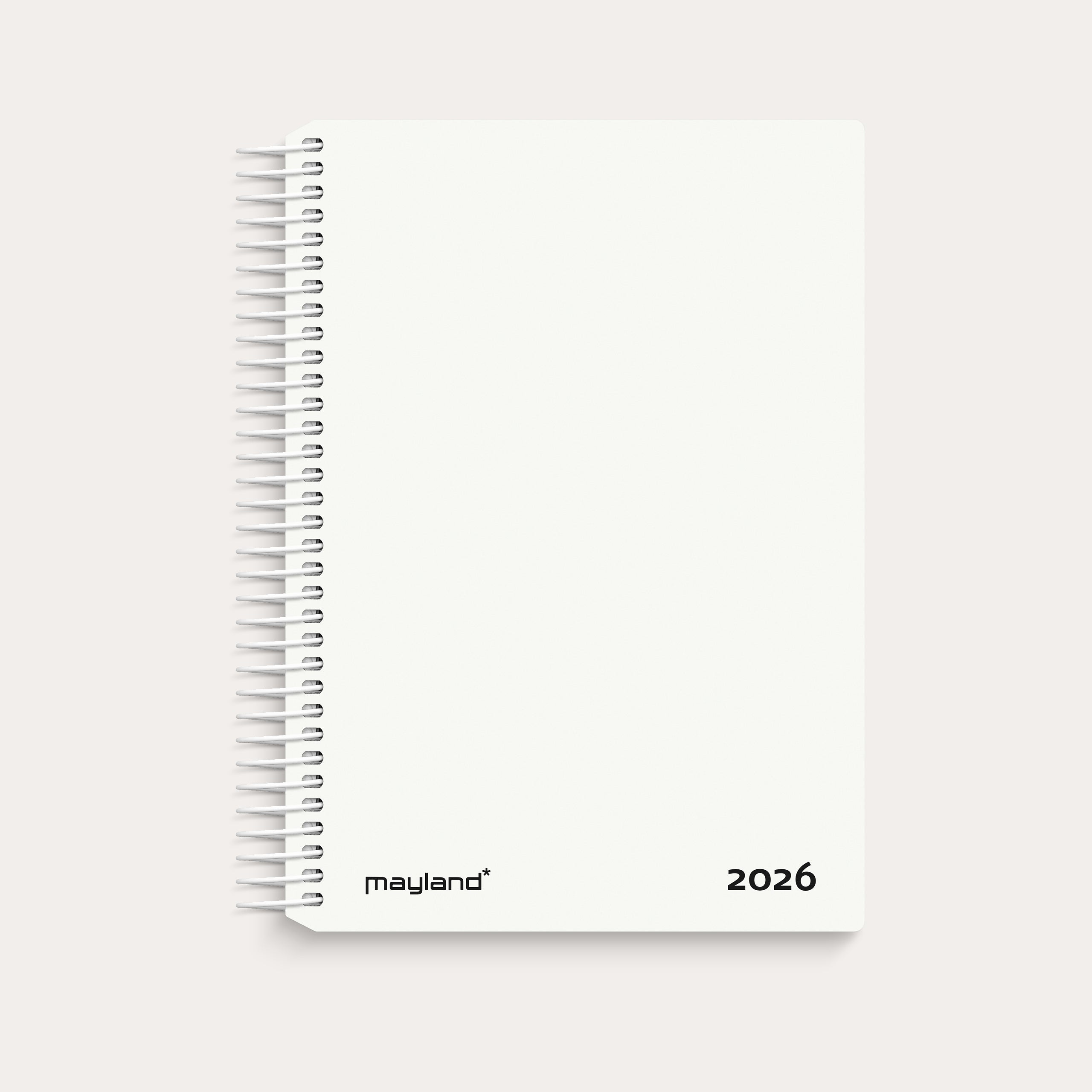 Dagkalender hvid PP-plast 2026