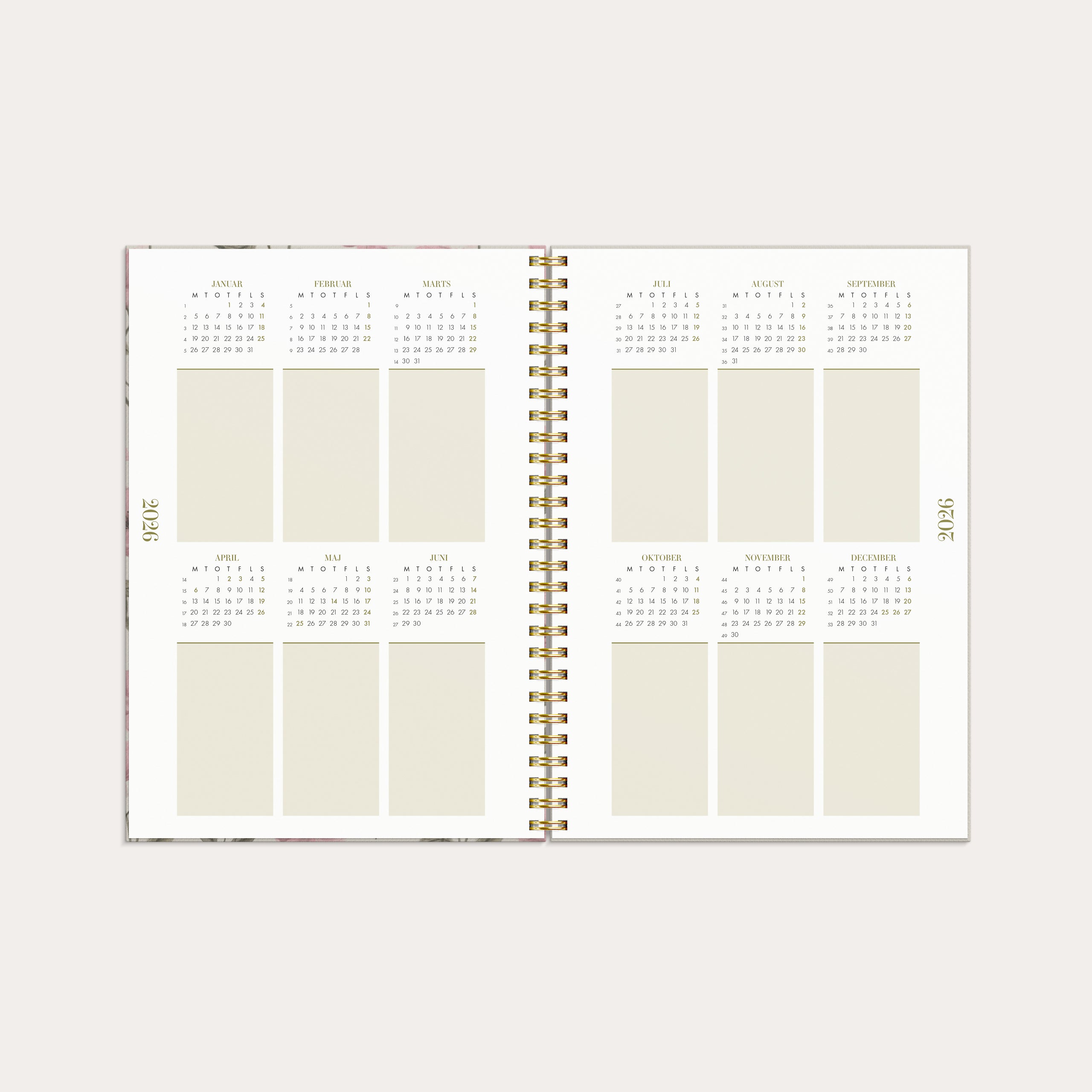 Life Planner Essentials A5 ugekalender 2026