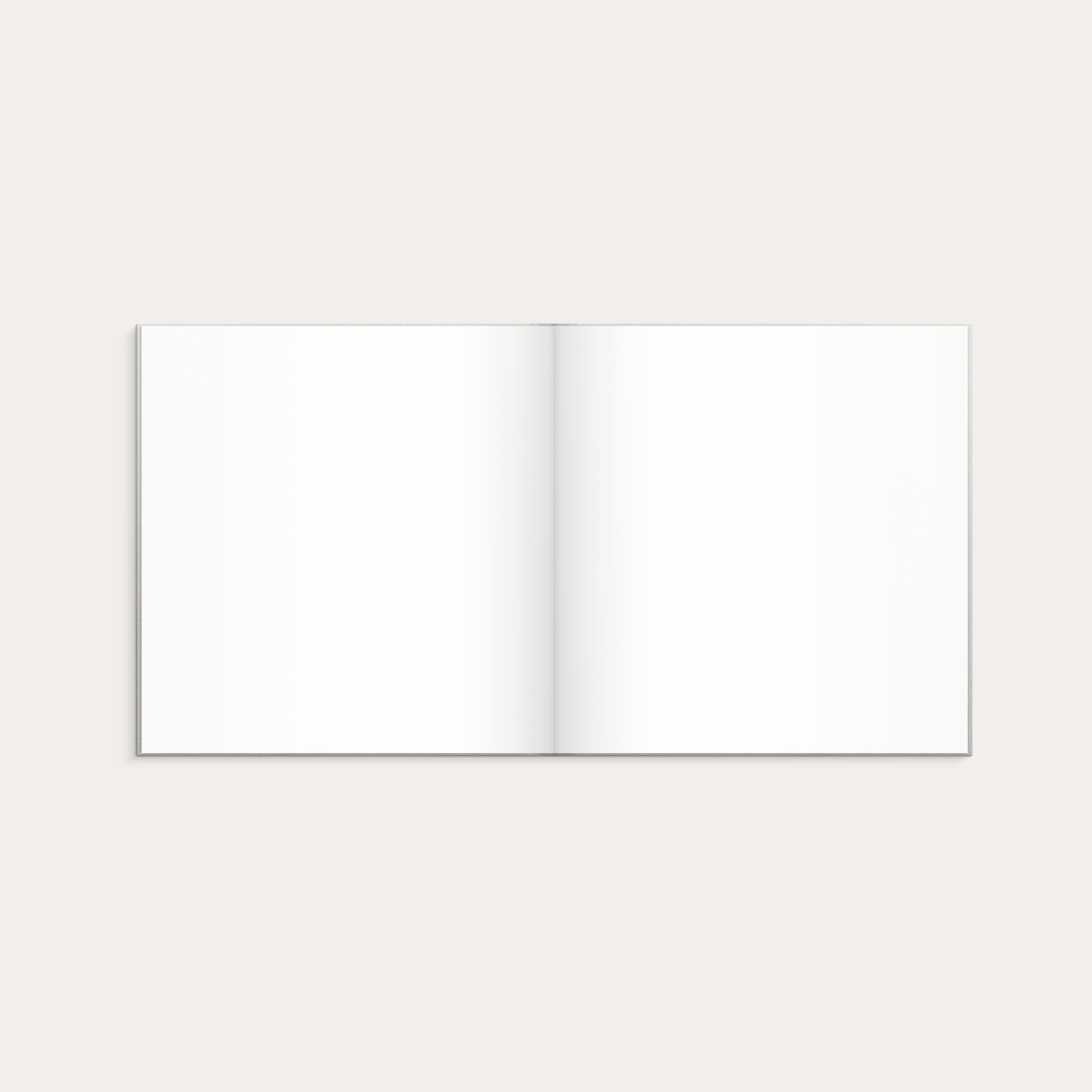 Gæstebog lysegrå tekstilpræg