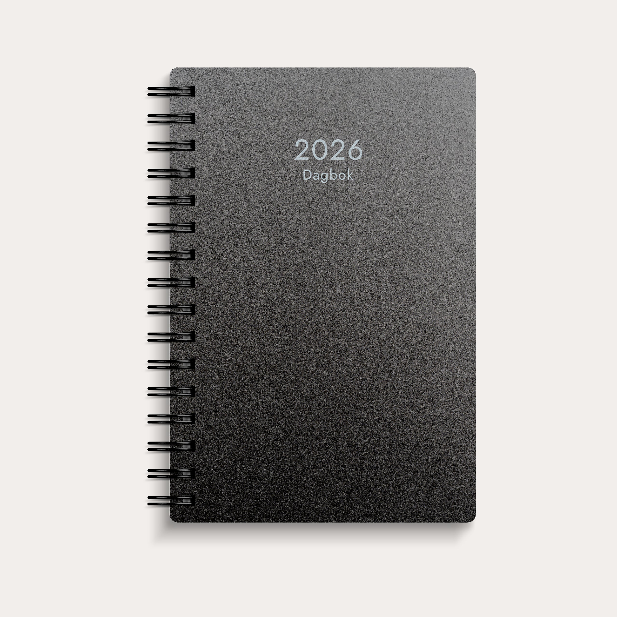 Dagbok 2026 svart PP-plast