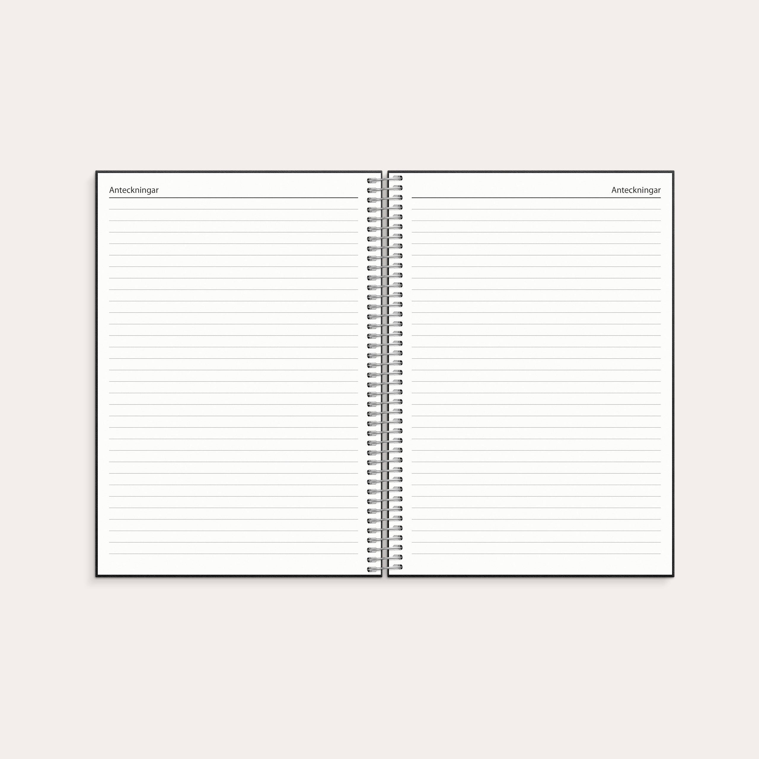 Kalender 2026 Business VIP svart konstläder