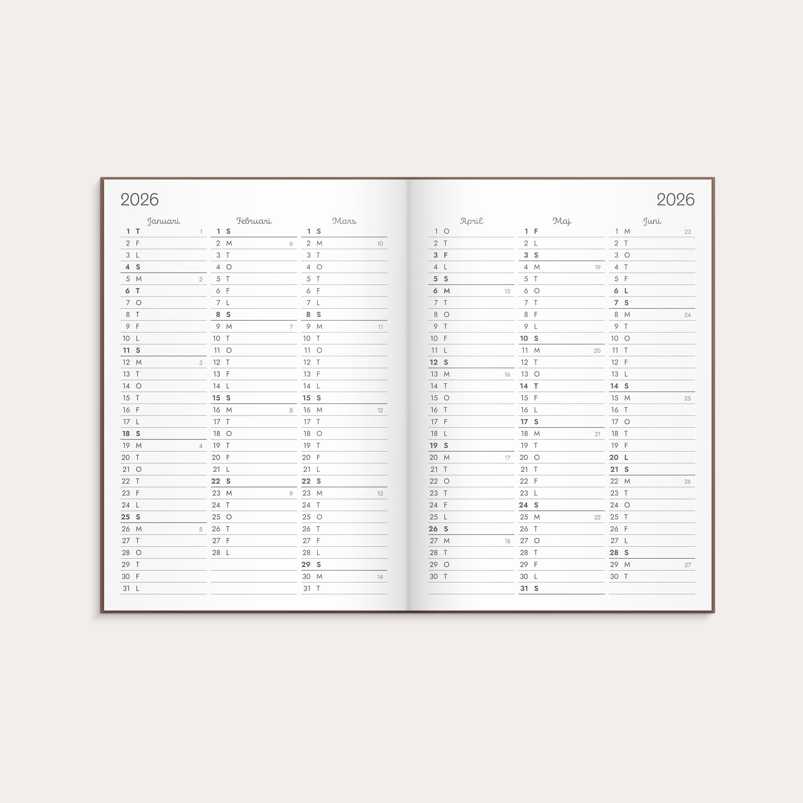 Kalender Doodle 2026 inbunden