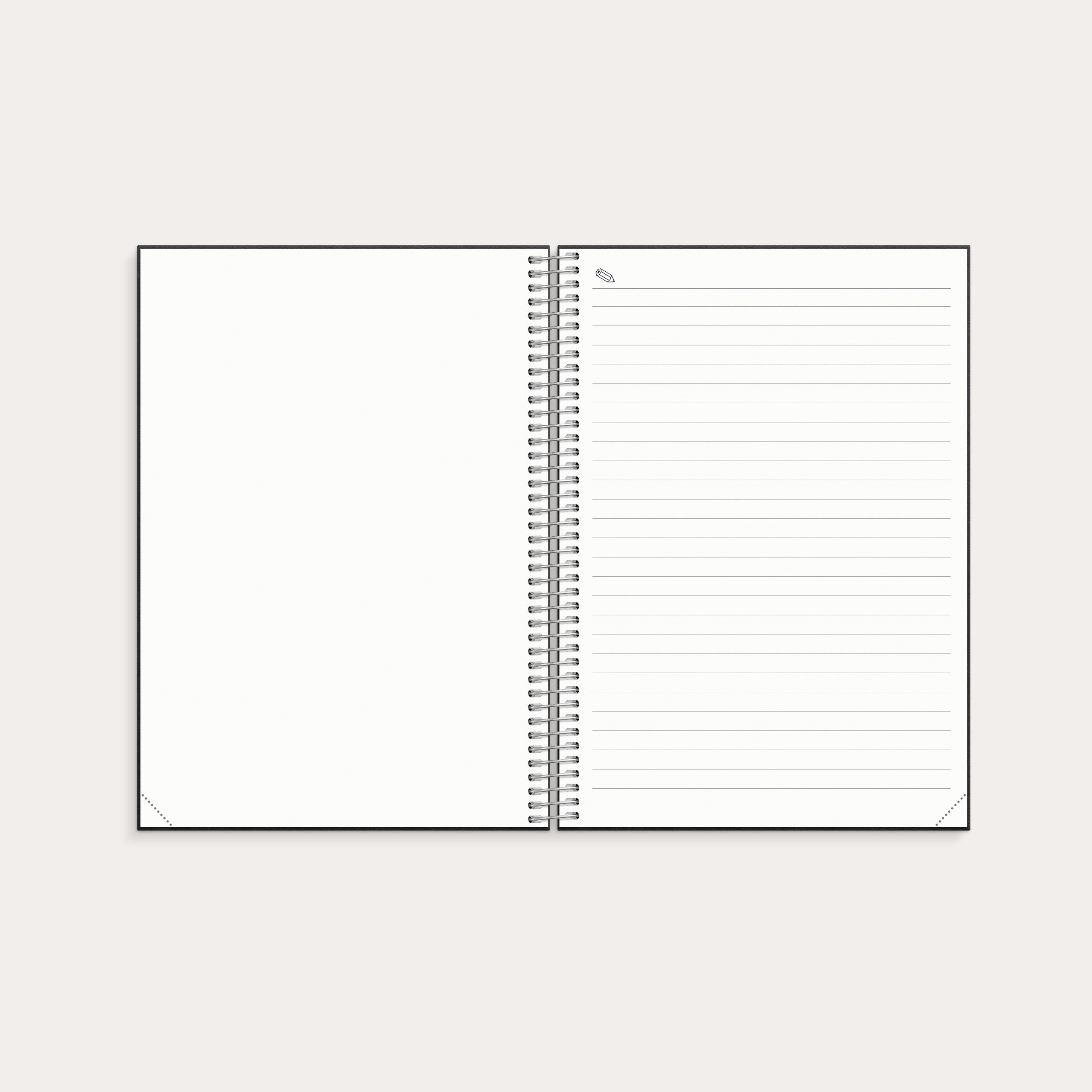 Noteringskalendern 2026 svart konstläder