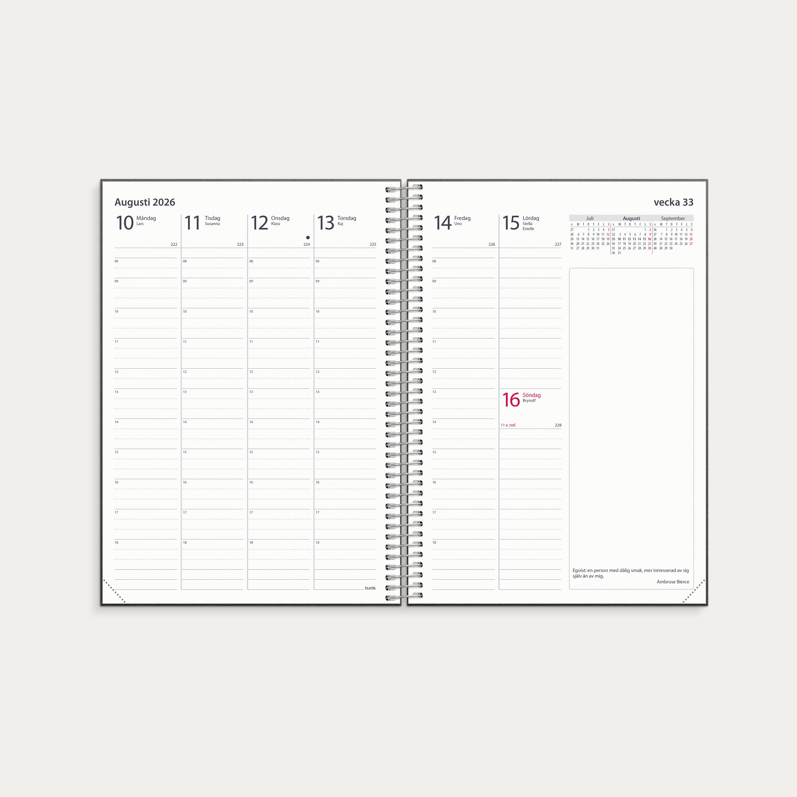 Noteringskalendern 2026 refill