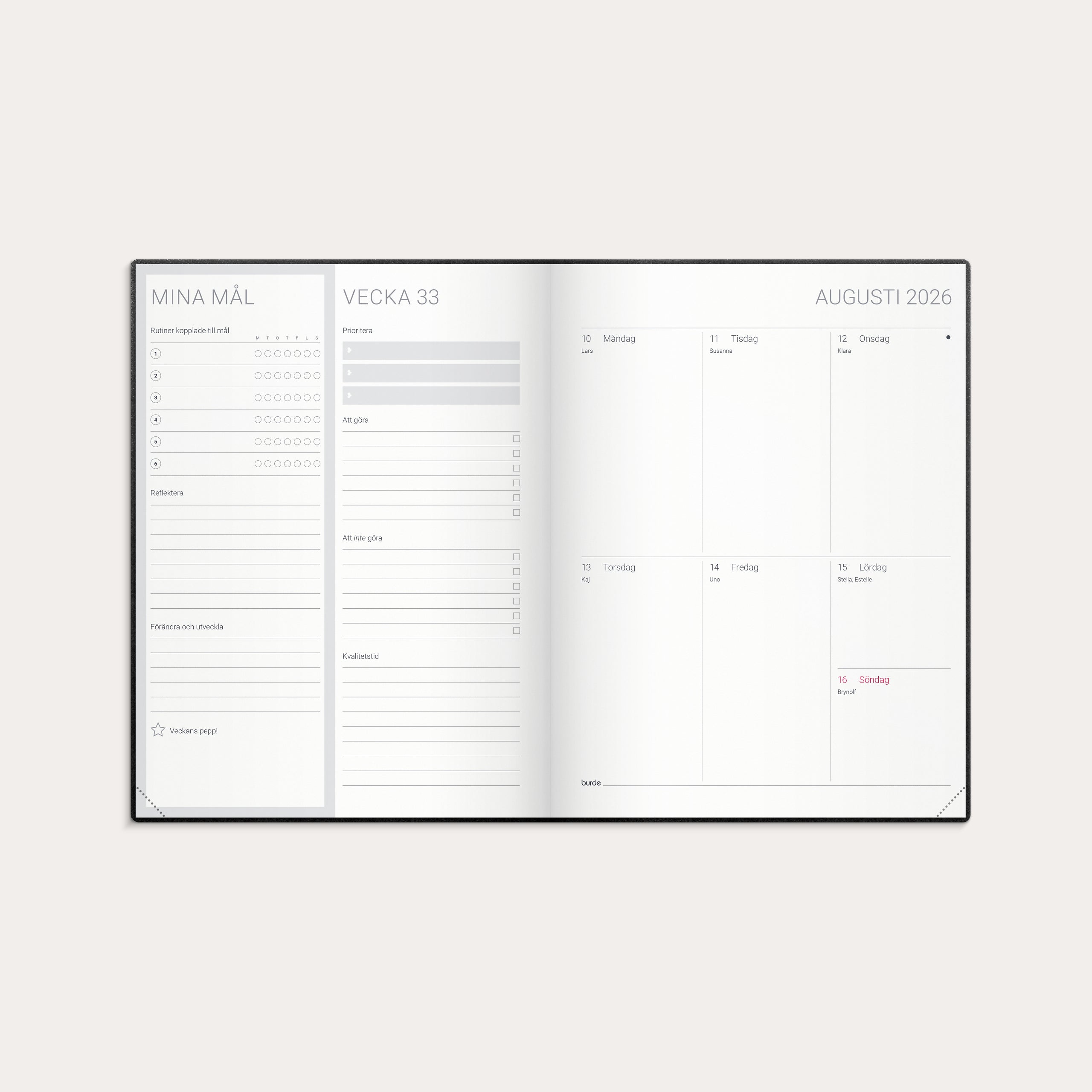 Kalender 2026 Goal Planner