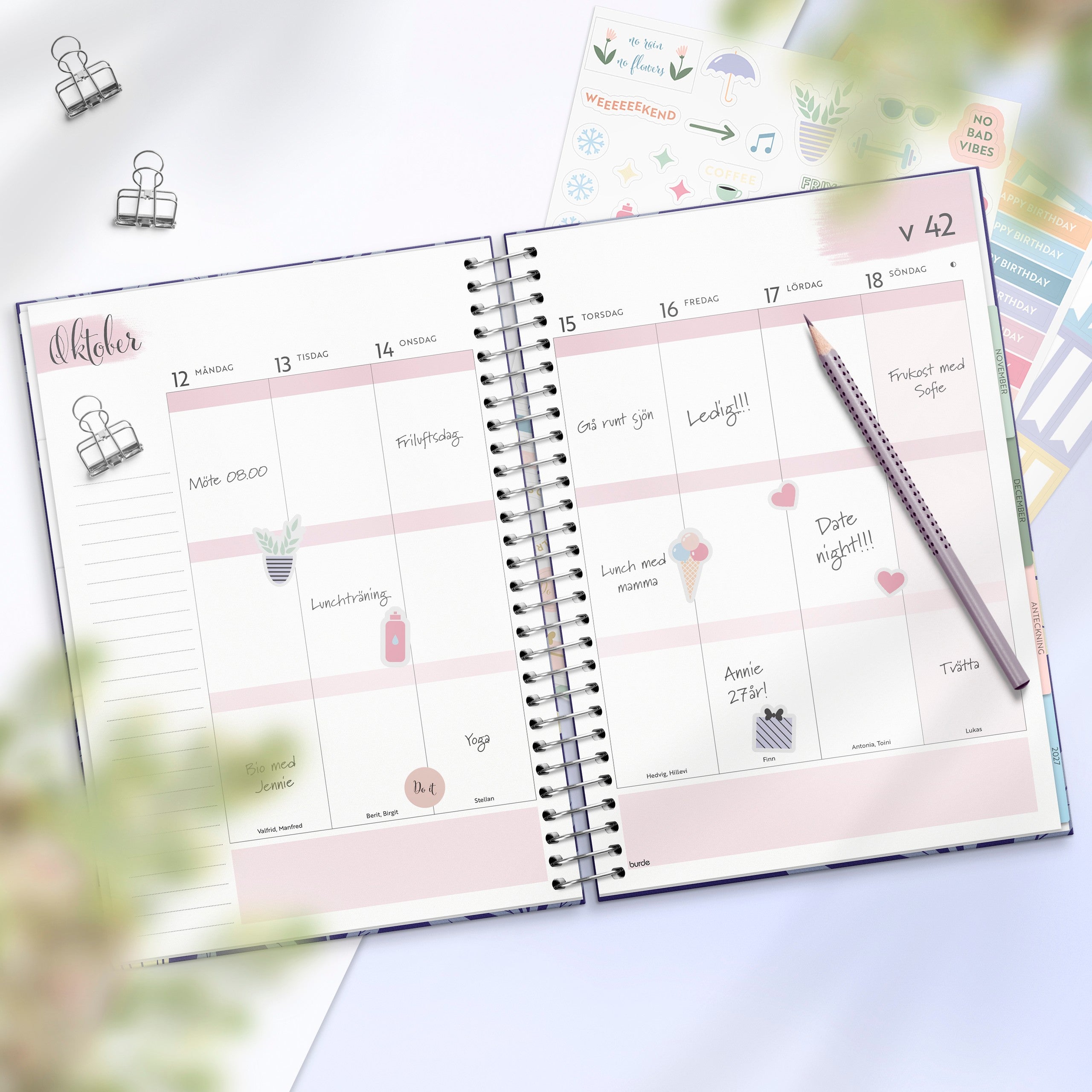 Kalender 2026 Life Organizer blå