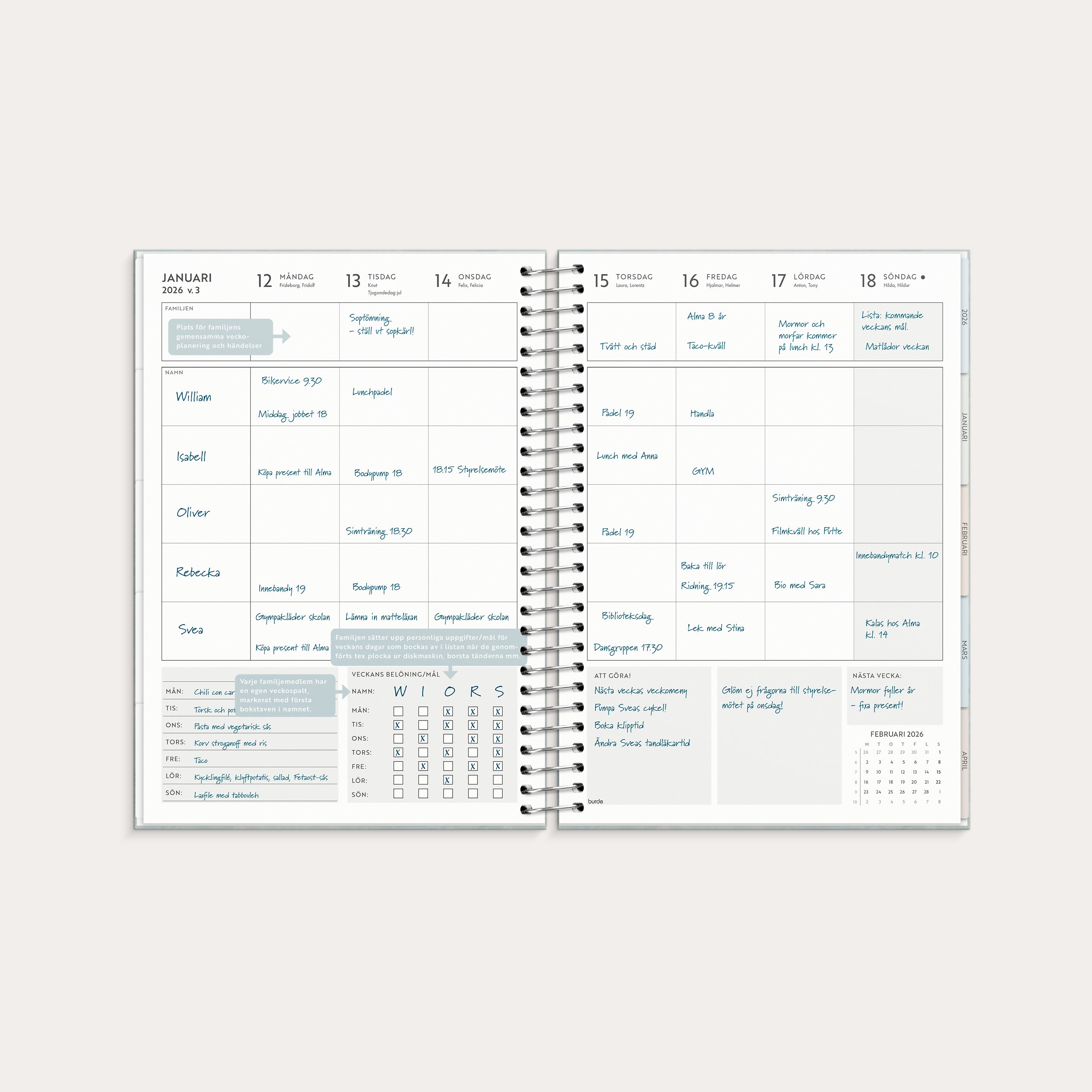 Kalender 2026 Life Organizer Family Planner