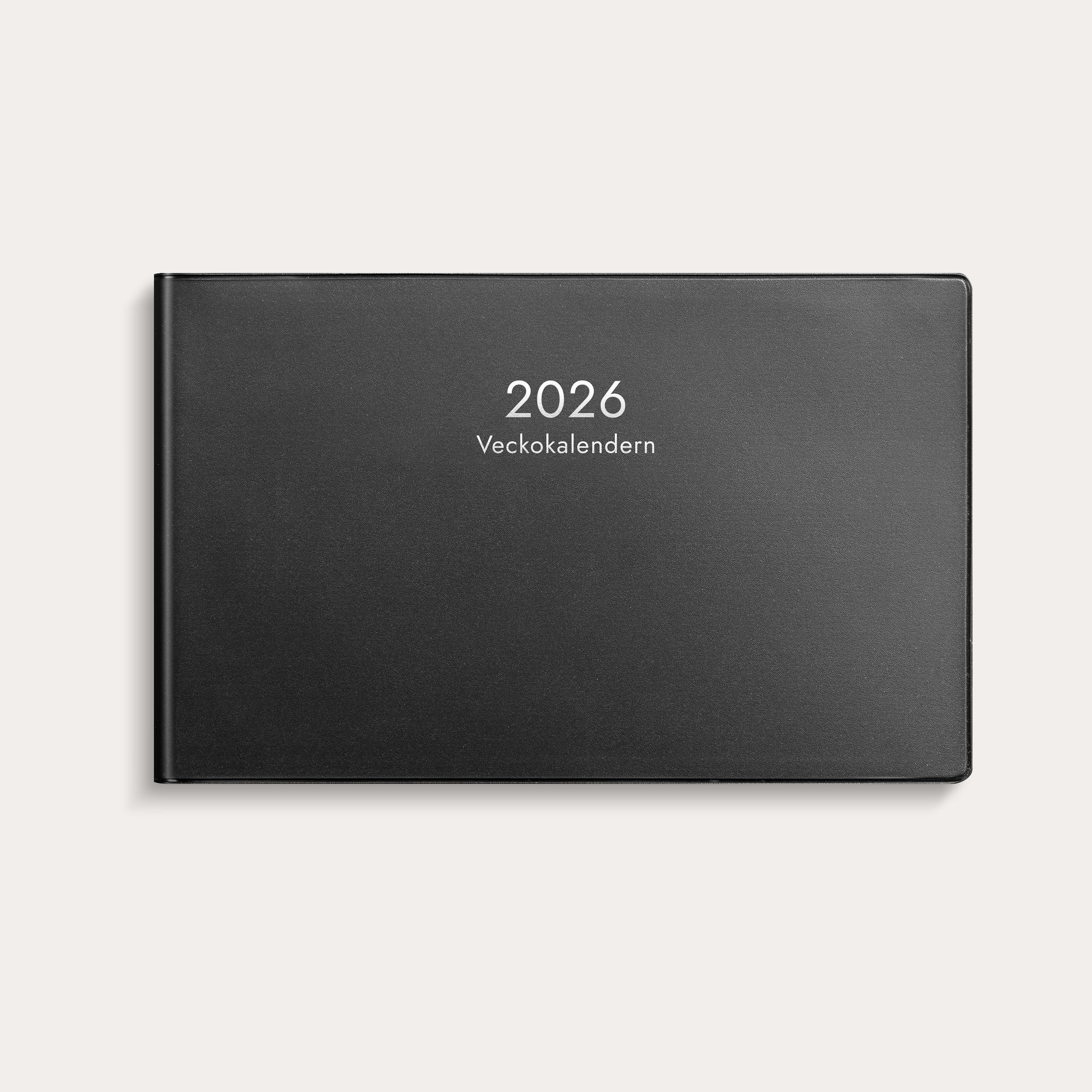 Kalender 2026 Veckokalendern svart plast