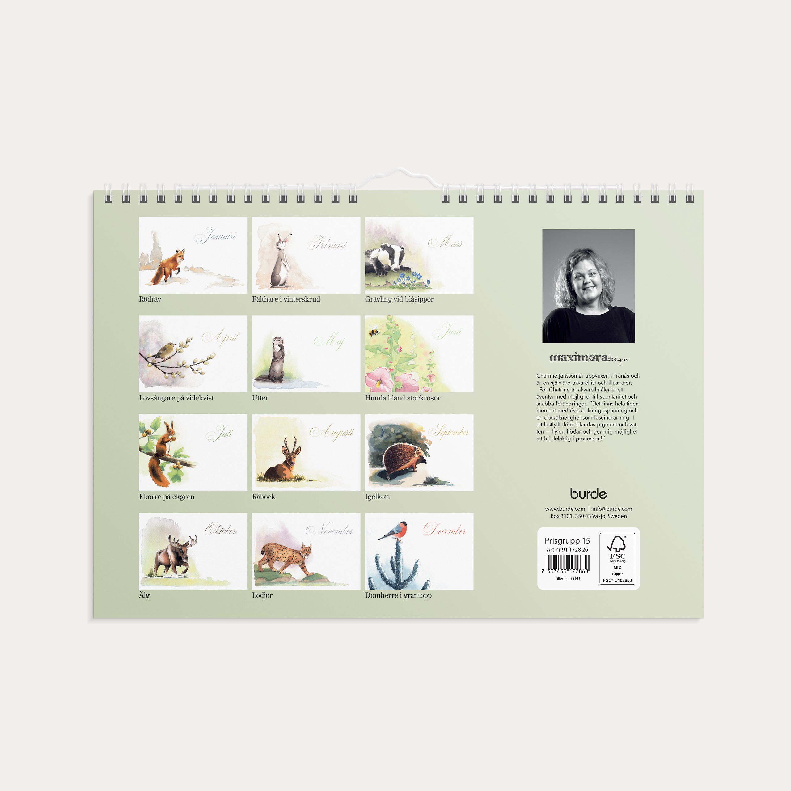 Väggkalender 2026 Naturalmanacka