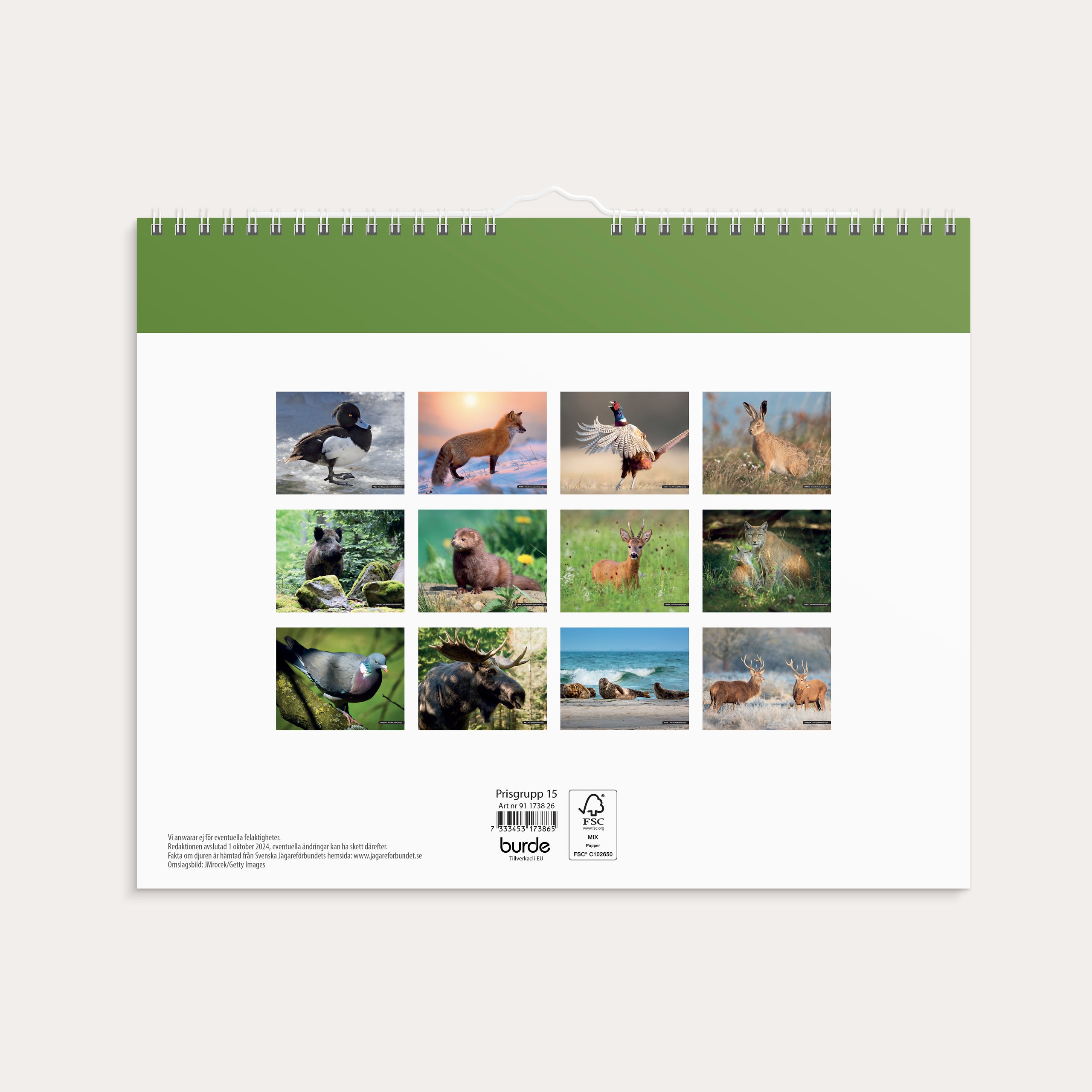 Väggkalender 2026 Jaktkalender