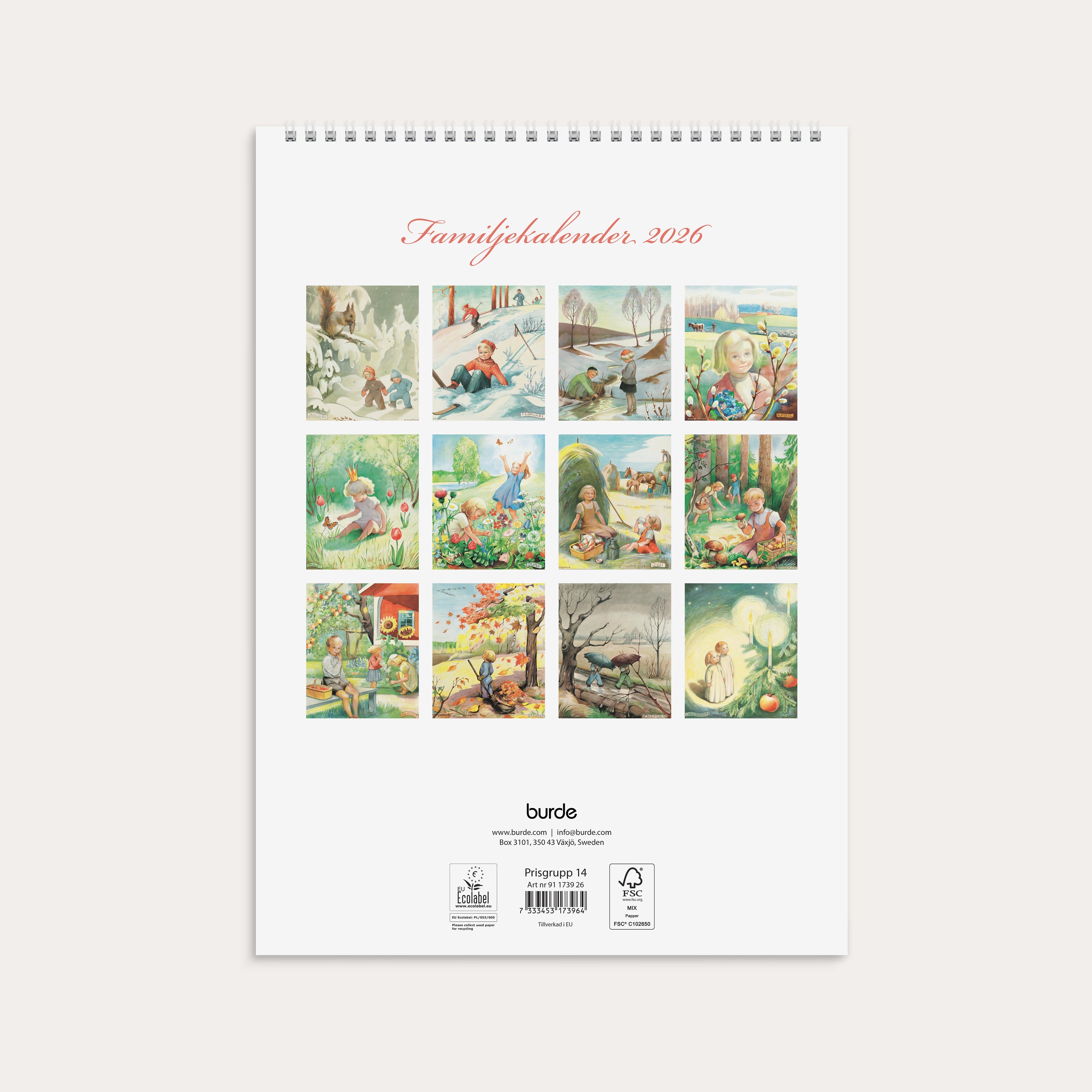 Familjekalender 2026 Kerstin Frykstrand