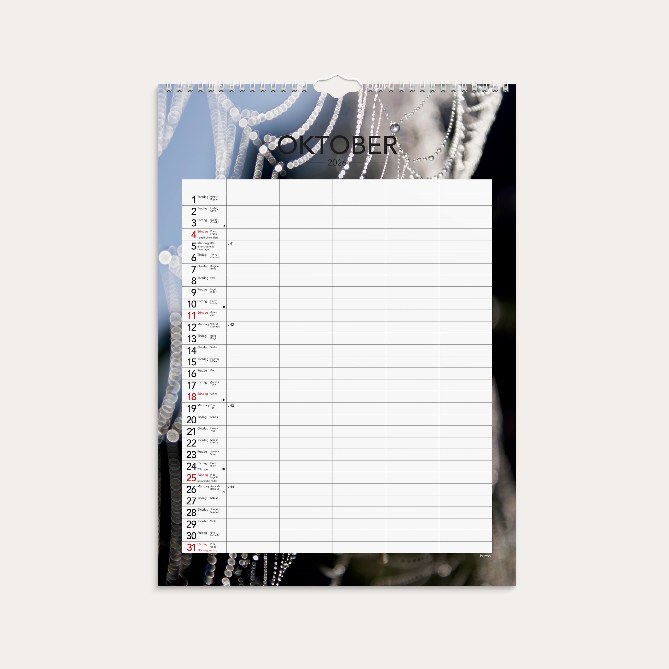 Familjekalender 2026 Seasons