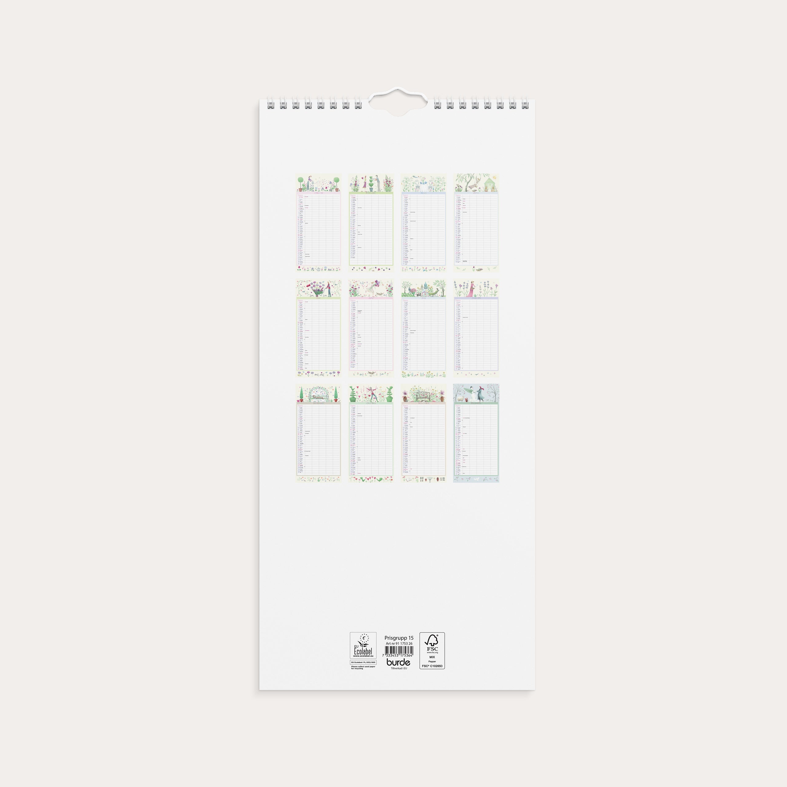 Familjekalender 2026 Magic Garden