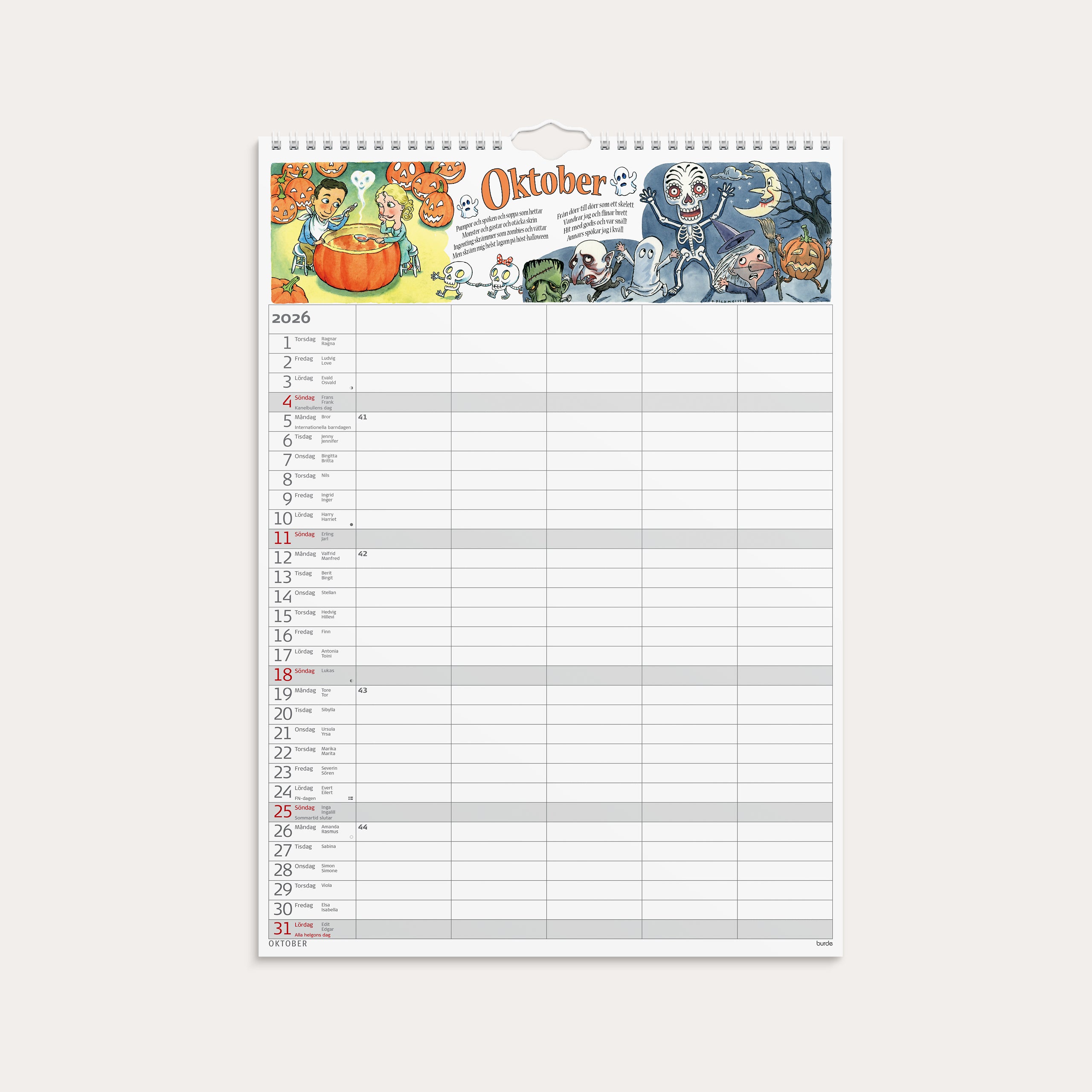 Familjekalender 2026 Stickers