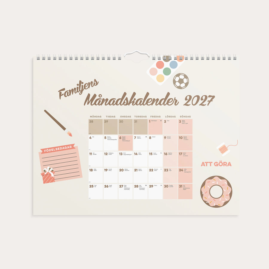 Familjens månadskalender 2027
