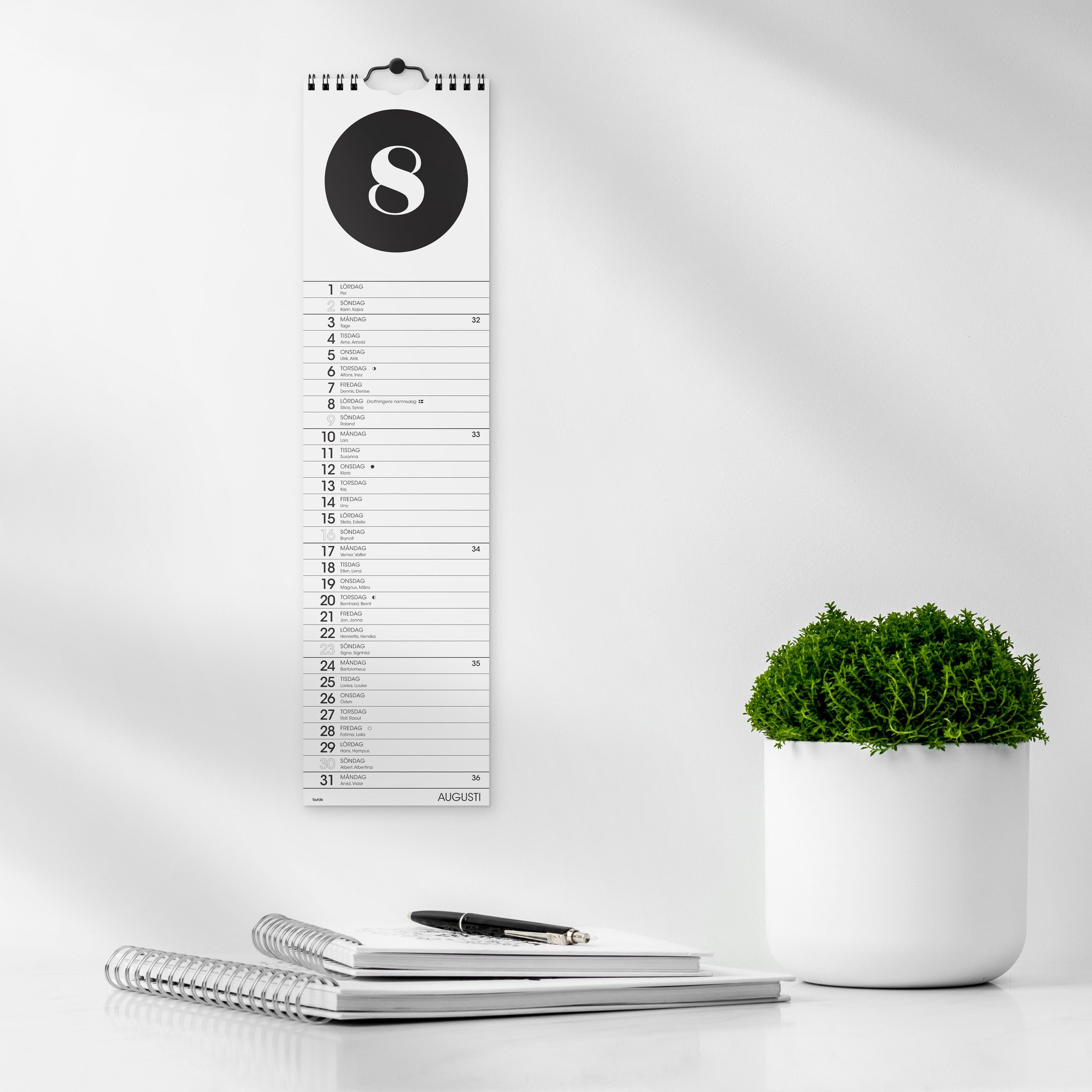 Väggkalender 2026 Simple