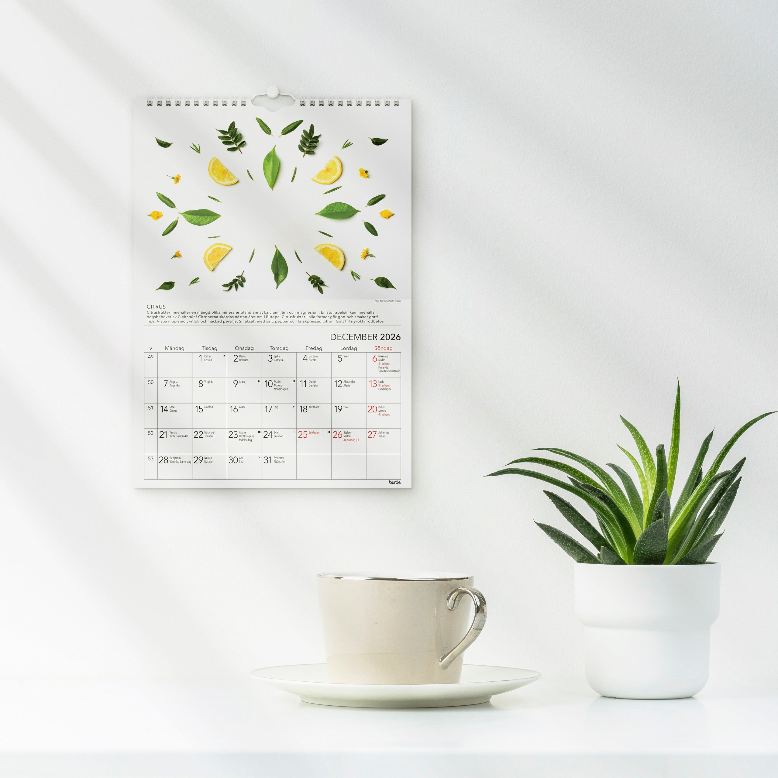 Väggkalender 2026 Gröna tips