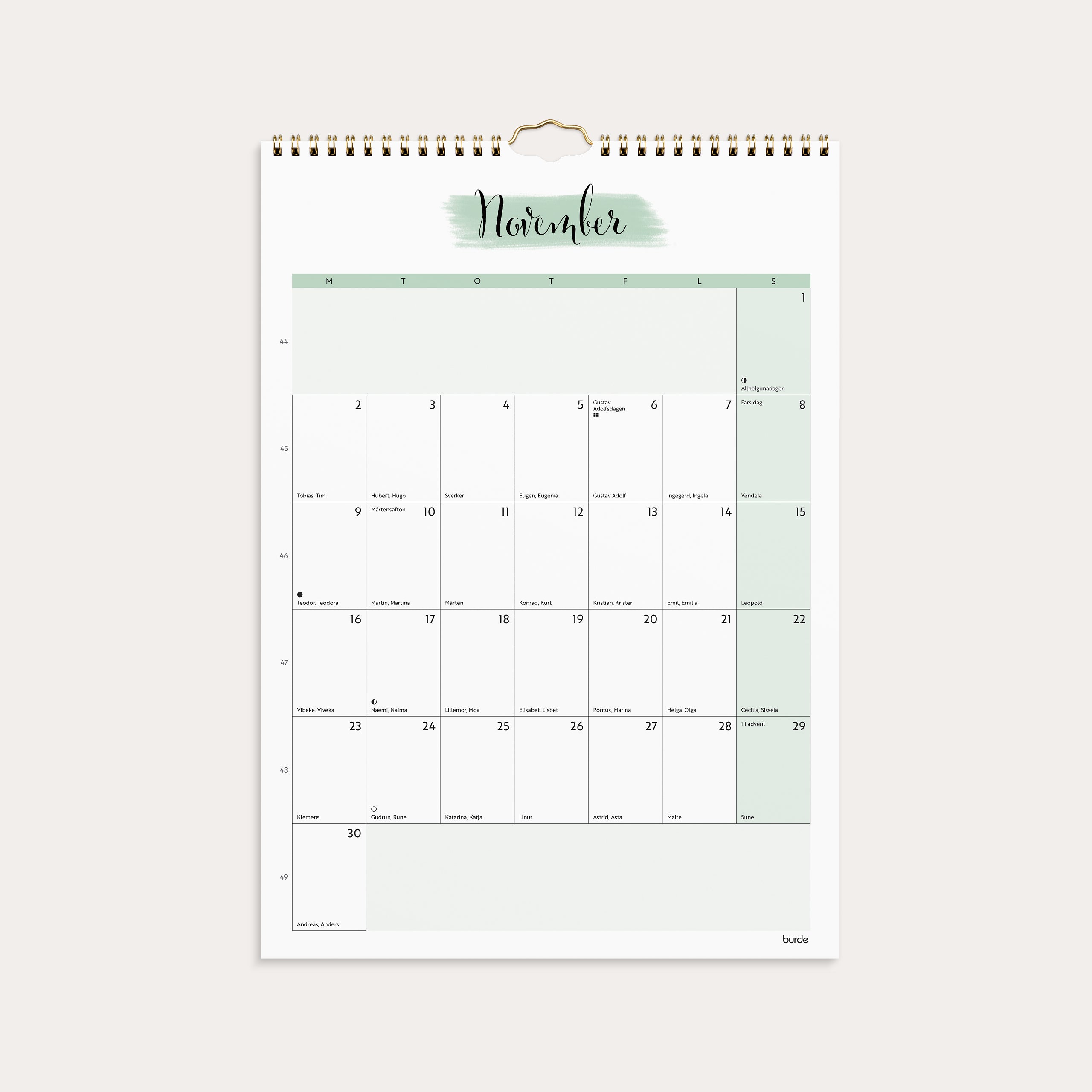 Väggkalender 2026 Life Organizer