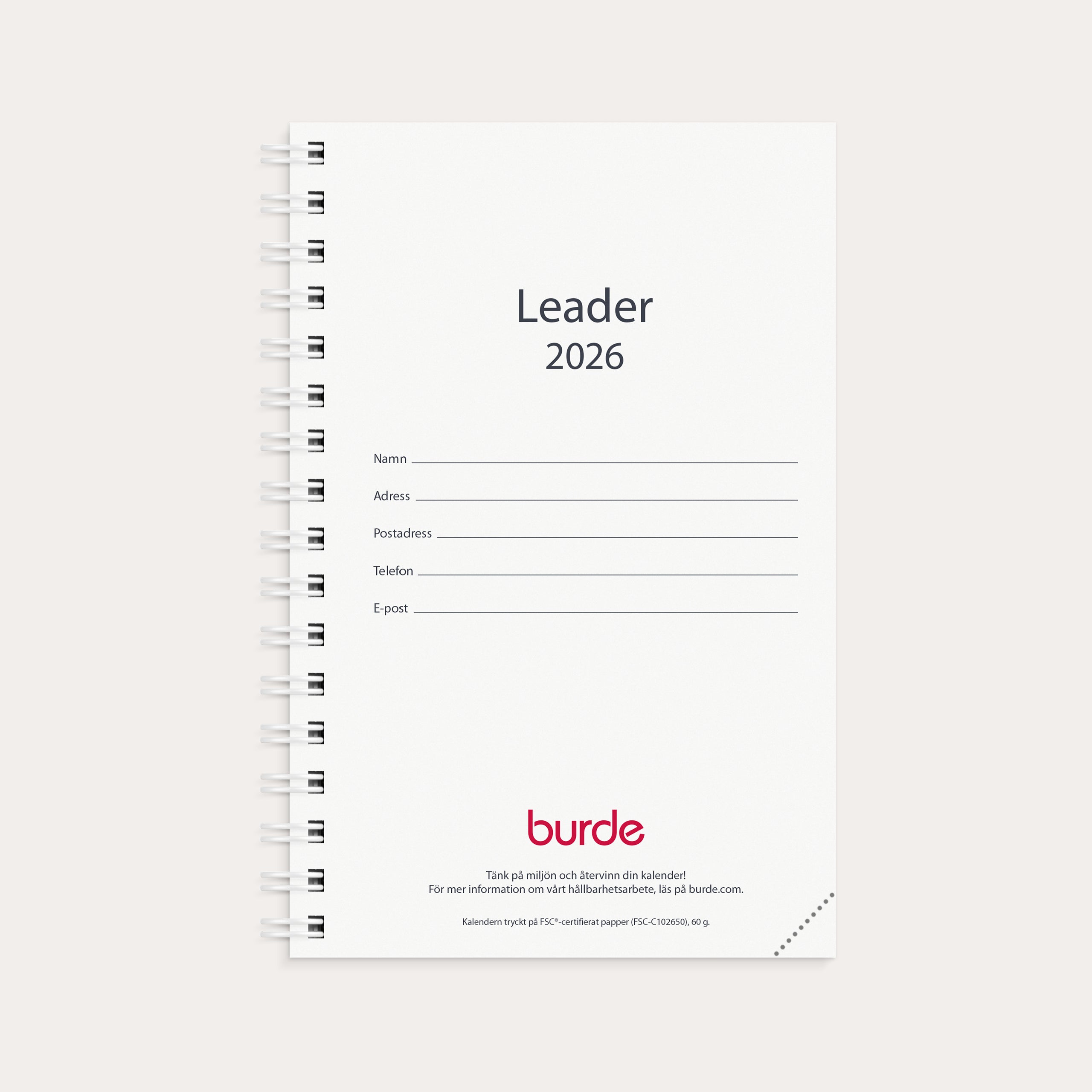 Kalender 2026 Leader refill