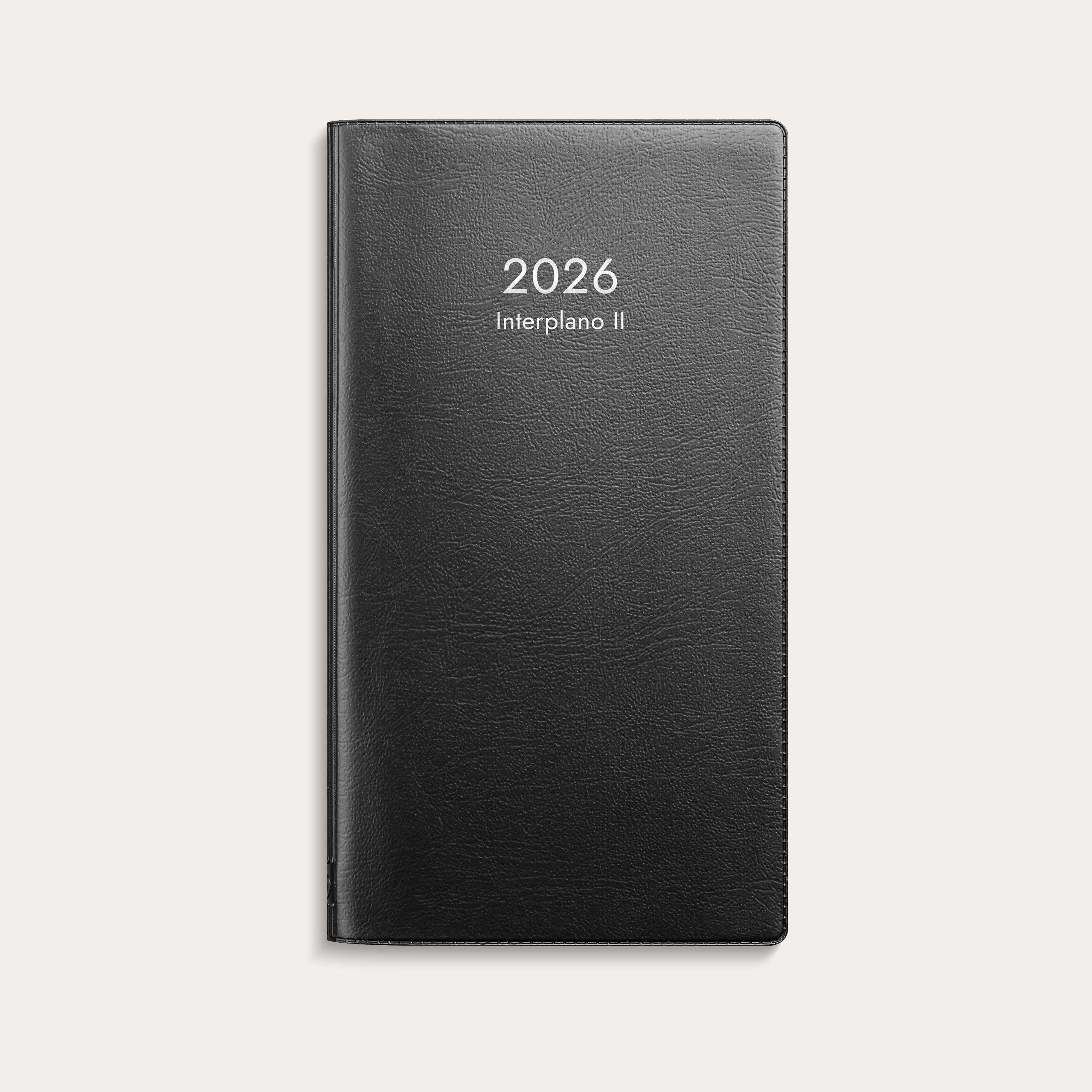 Kalender 2026 Interplano II svart plast