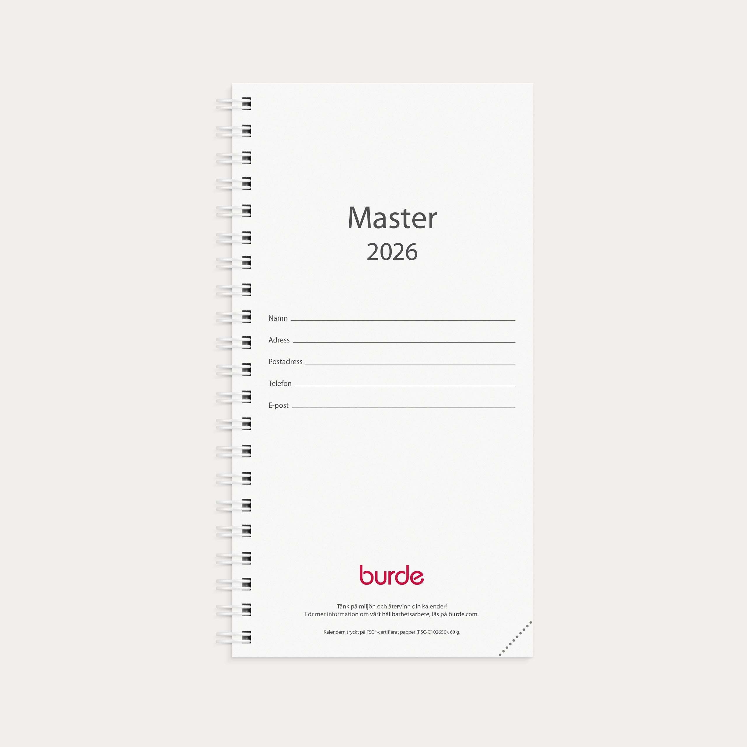 Kalender 2026 Master refill