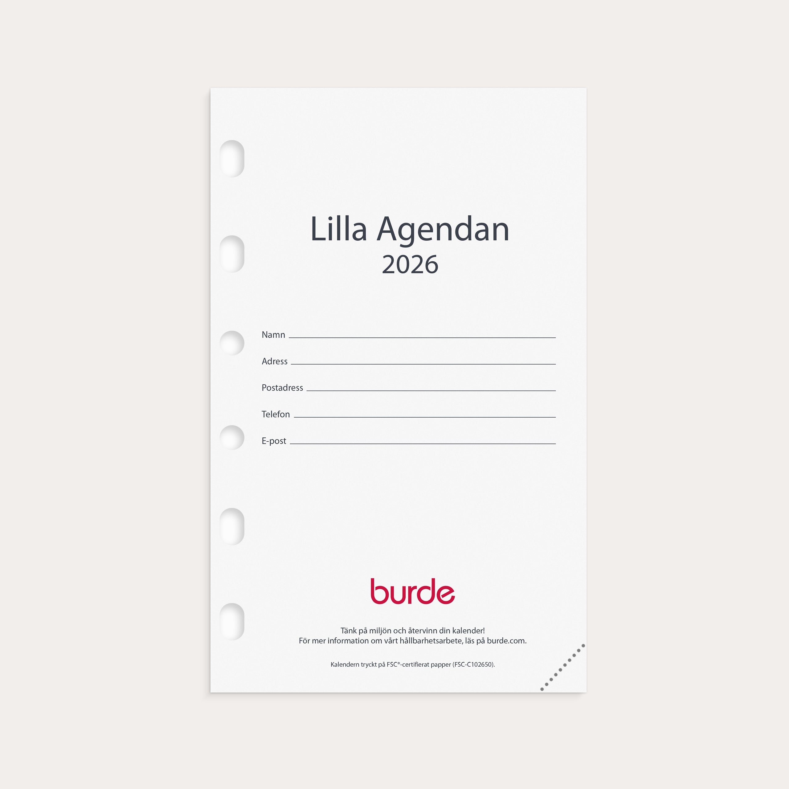 Kalender 2026 Compact kalendersats Lilla Agendan