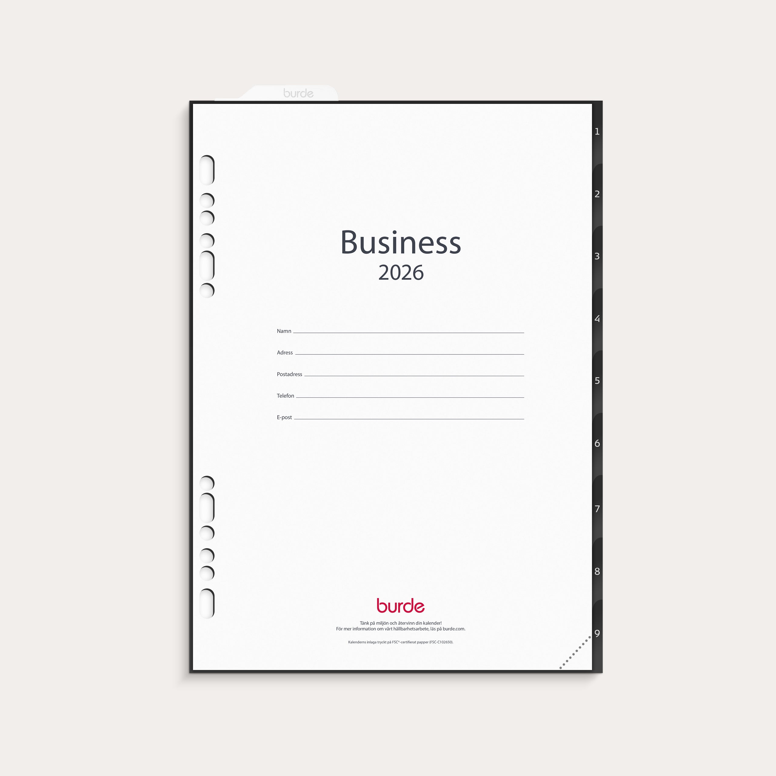 Kalender 2026 Business grundsats