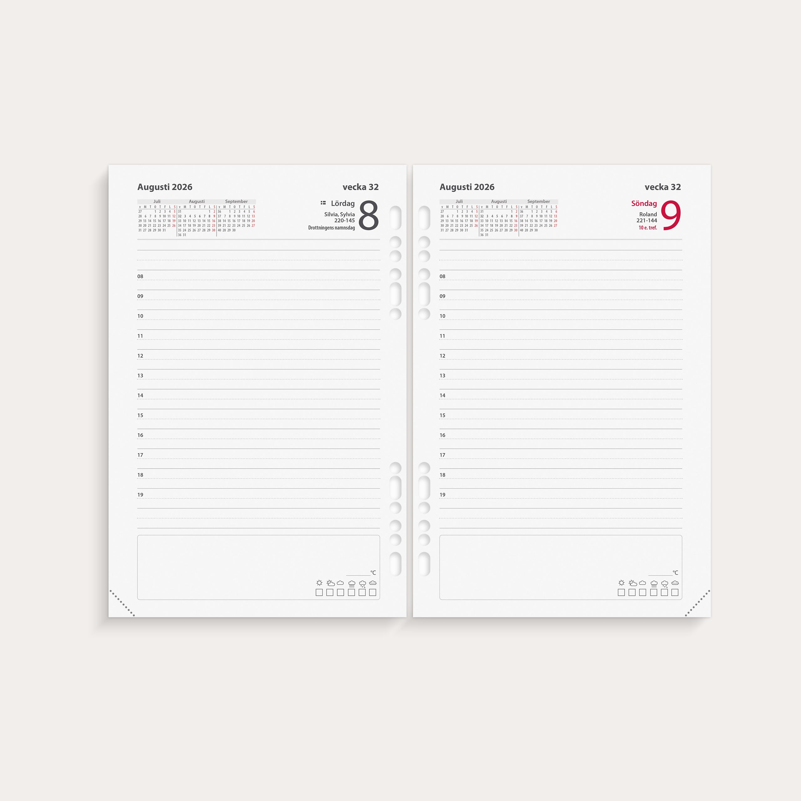 Kalender 2026 Business kalendersats Dagbok