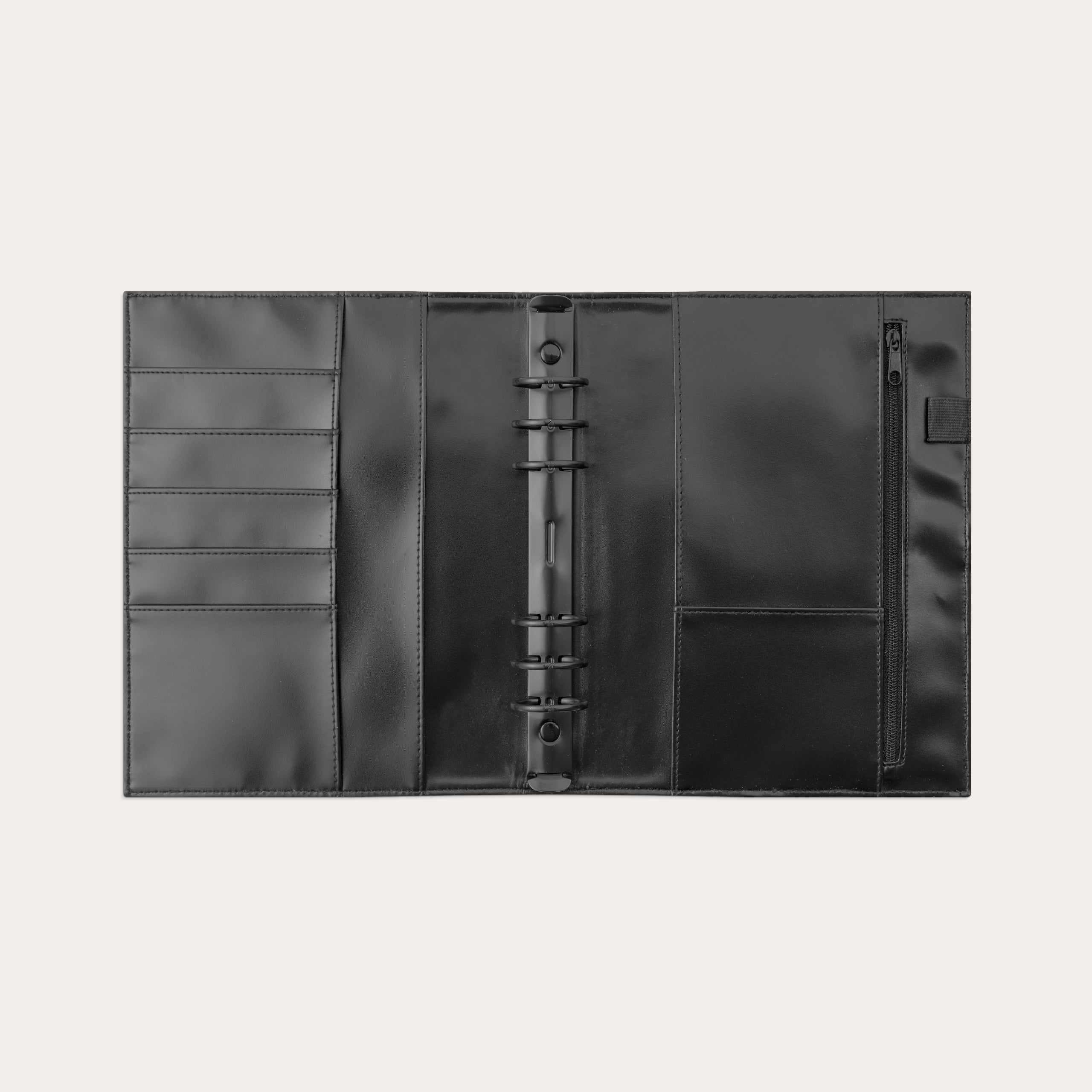 Kalender 2026 Business Systemkal svart konstläder