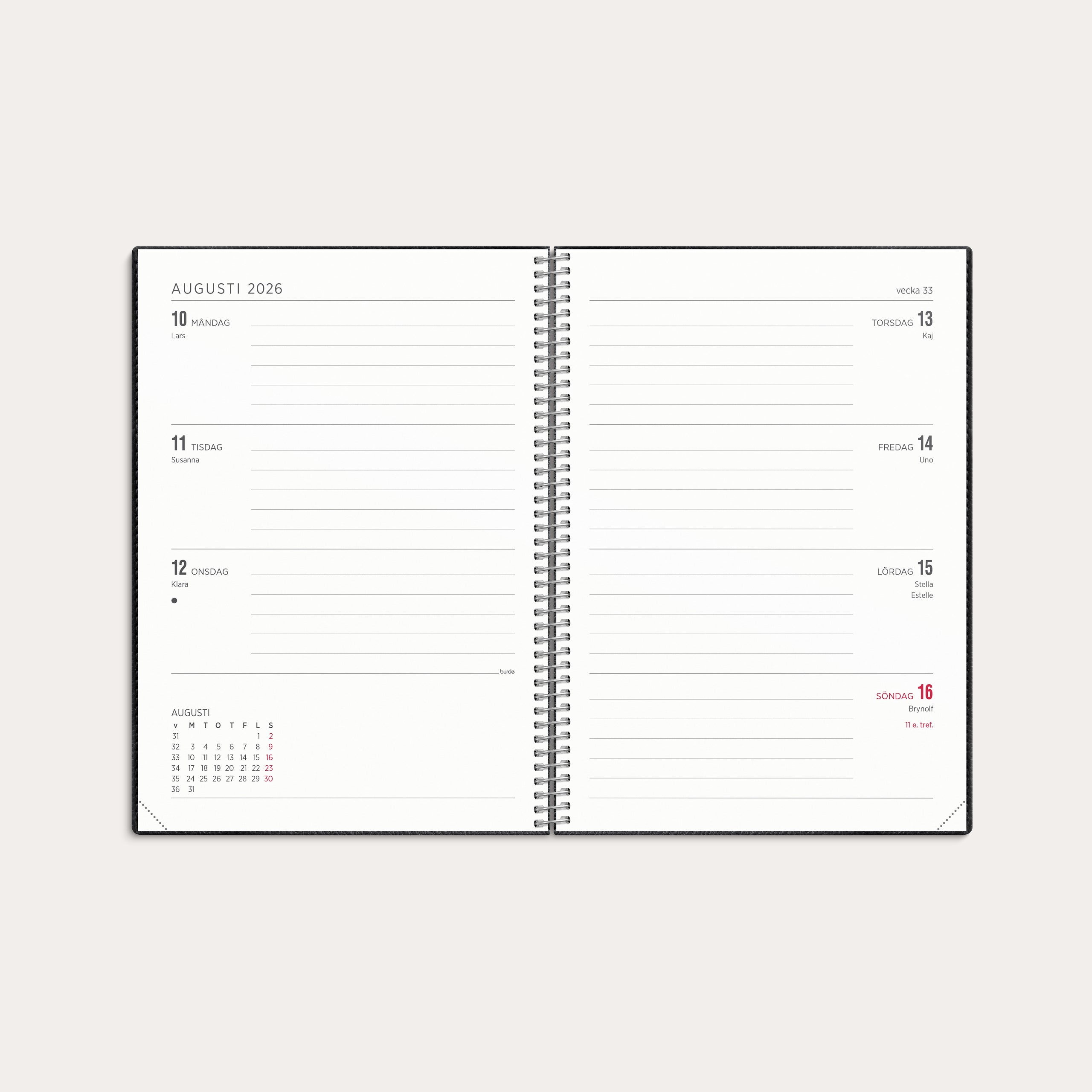 Kalender 2026 Senator A5 Twist svart