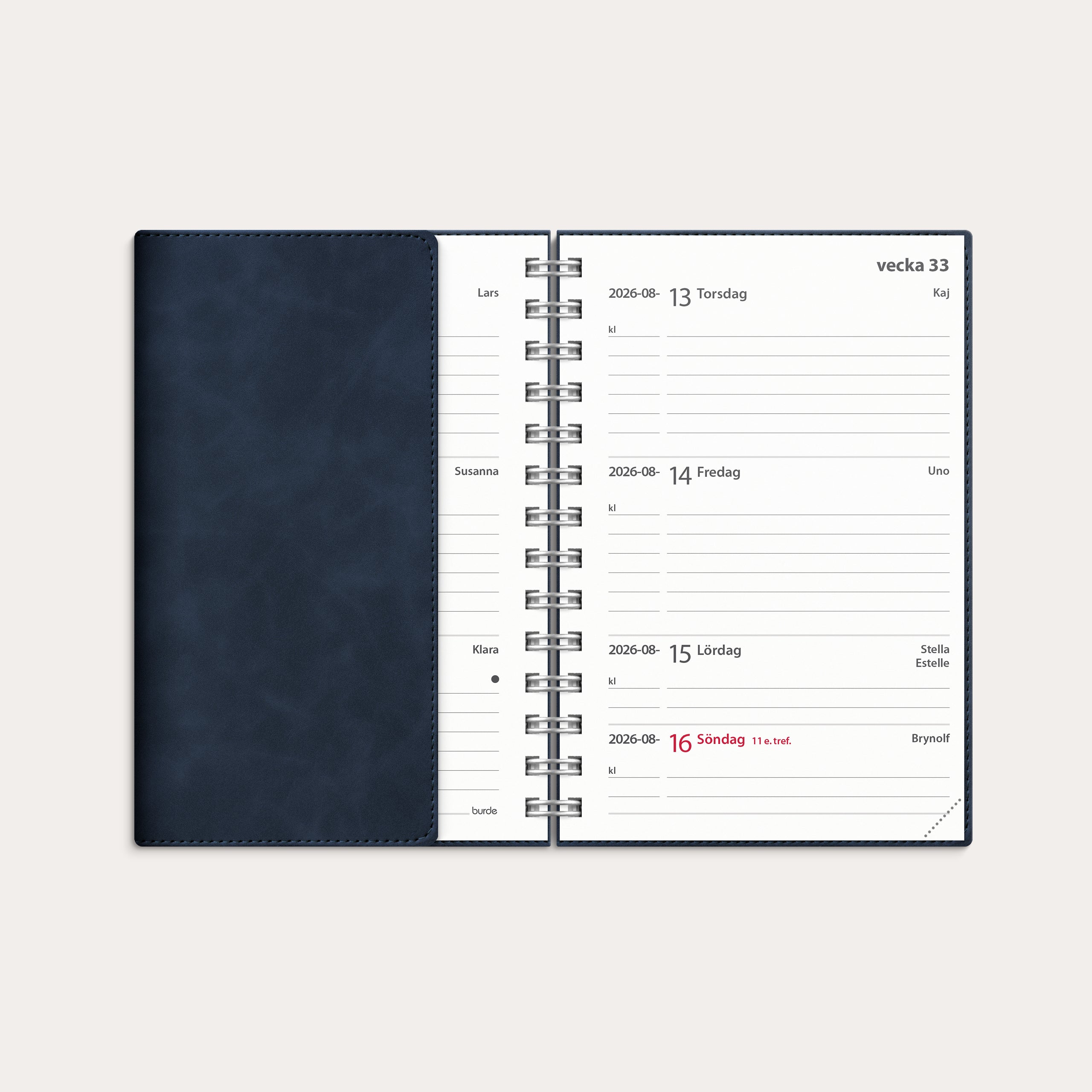 Kalender 2026 Leader Twist blå