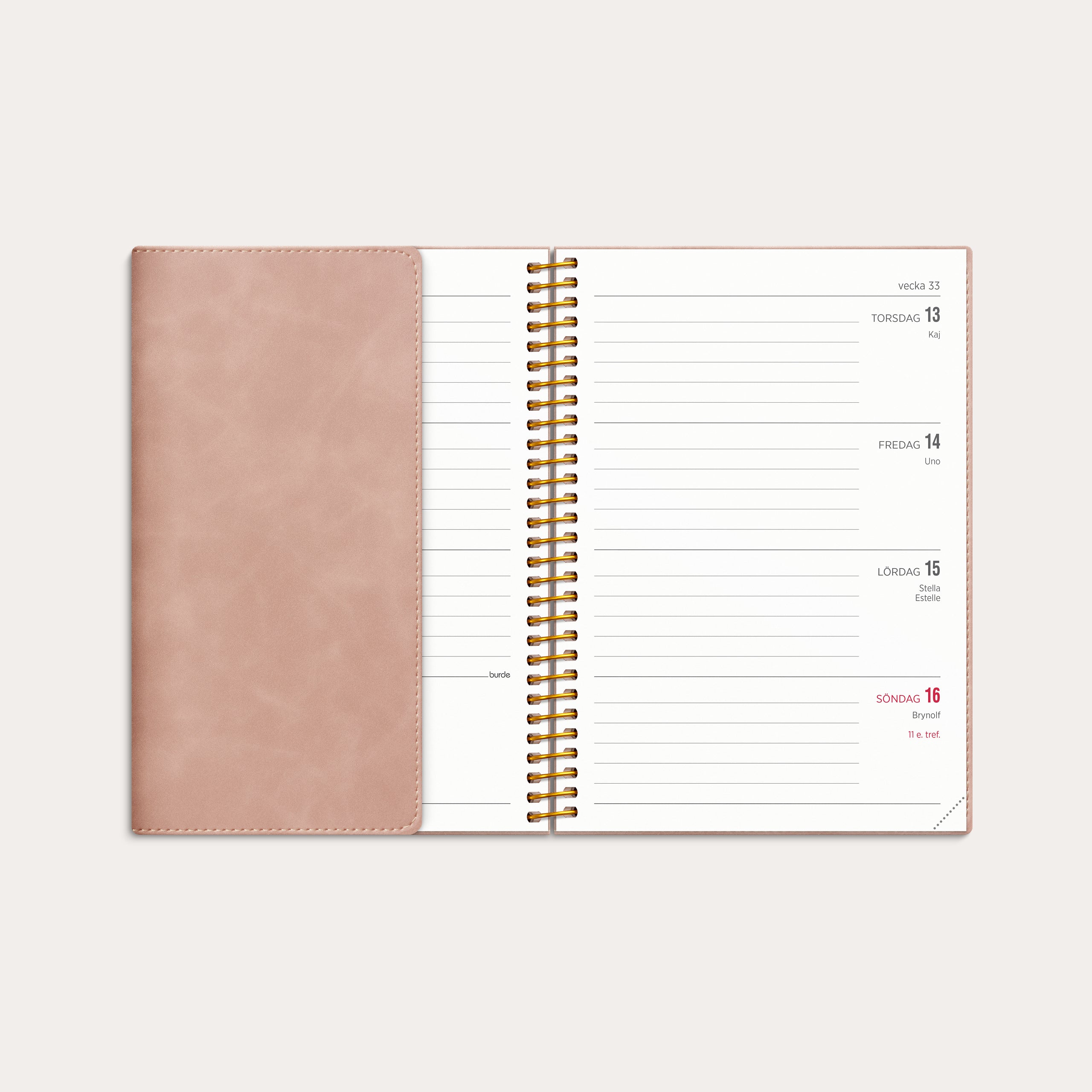 Kalender 2026 Senator A6 Twist rosa