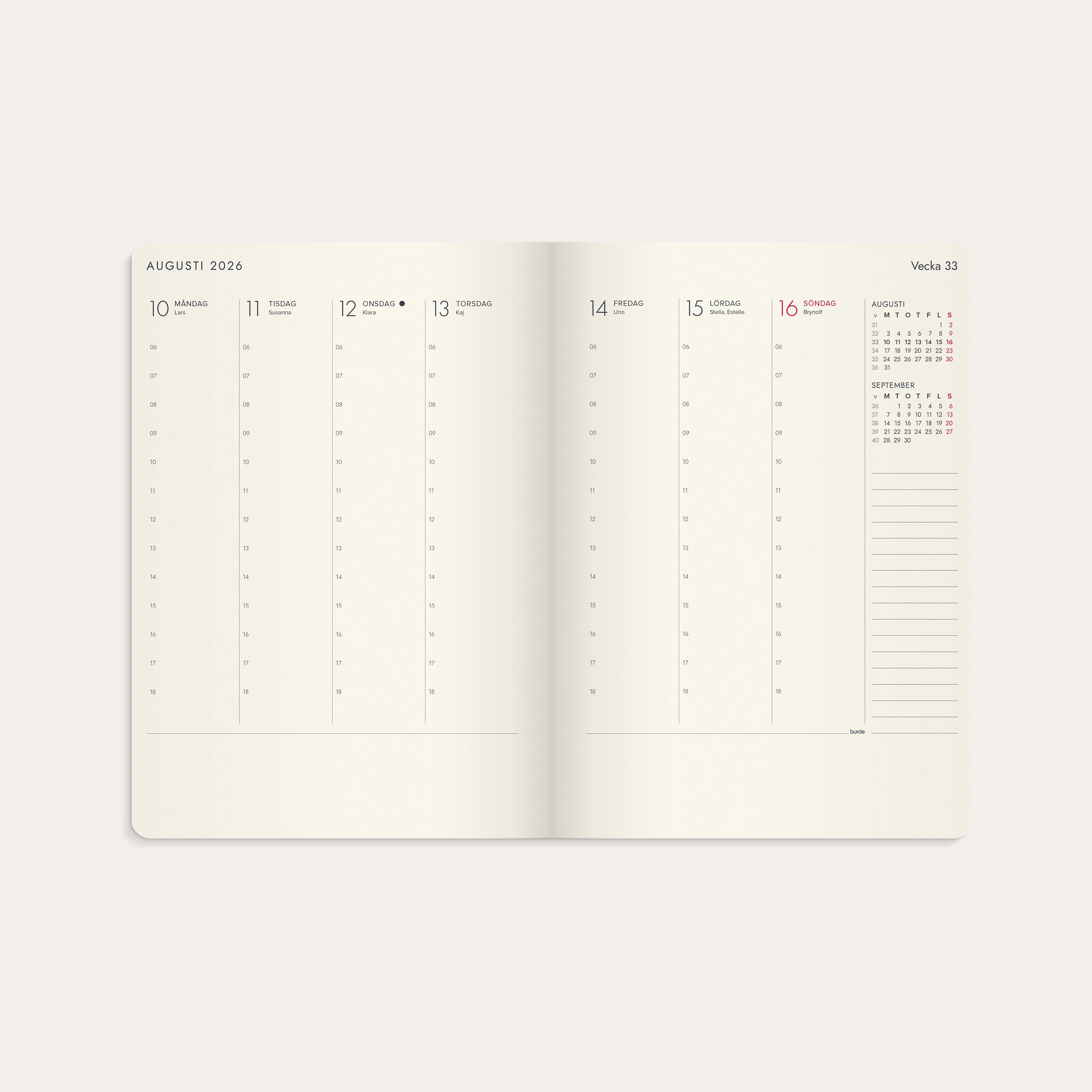 Kalender 2026 Agency Forma Deluxe svart