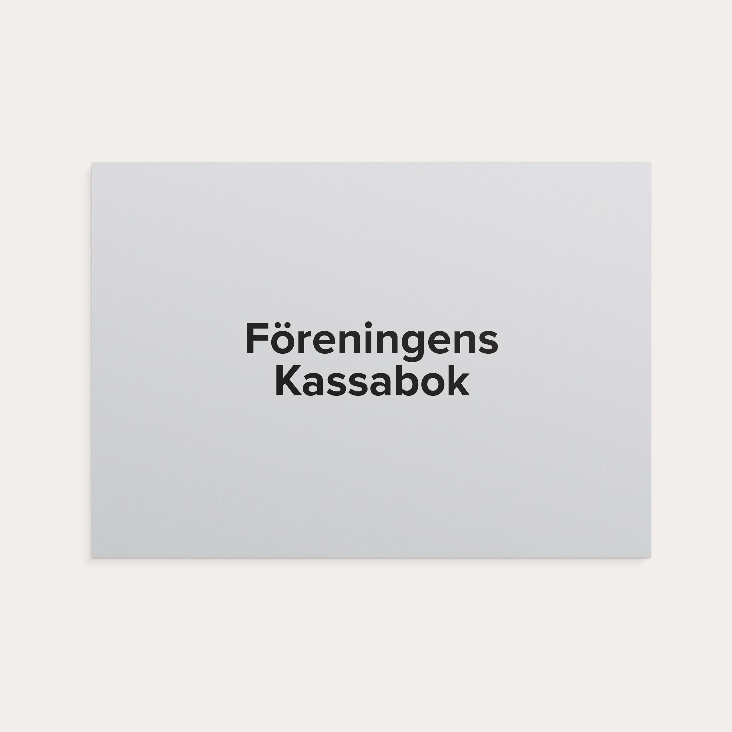 Föreningens kassabok A4L