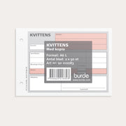 Kvittens A6L med 1 kopia 2 x 50 blad