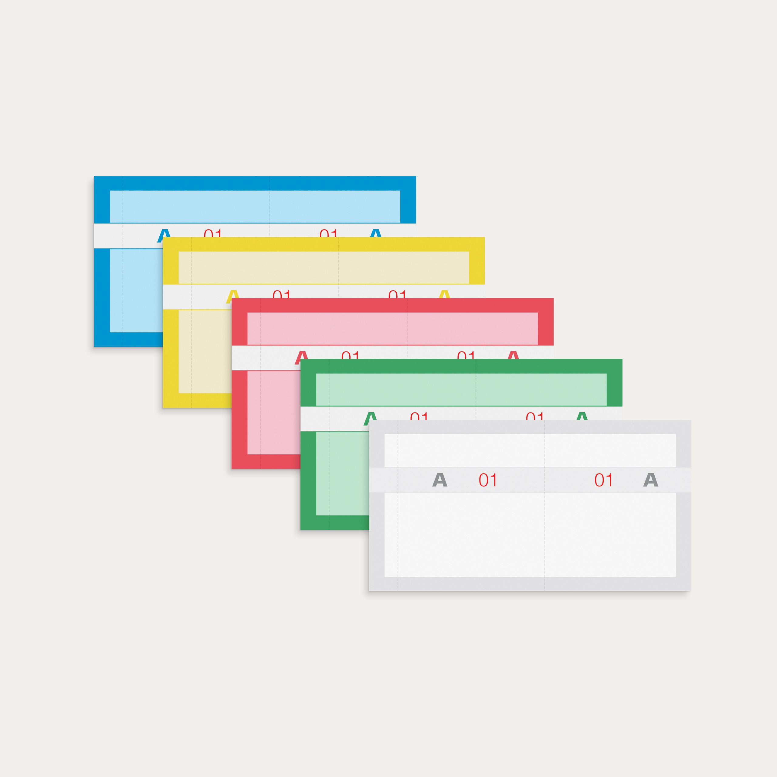 Kuponbøger 10 stk. 5 ass. farver