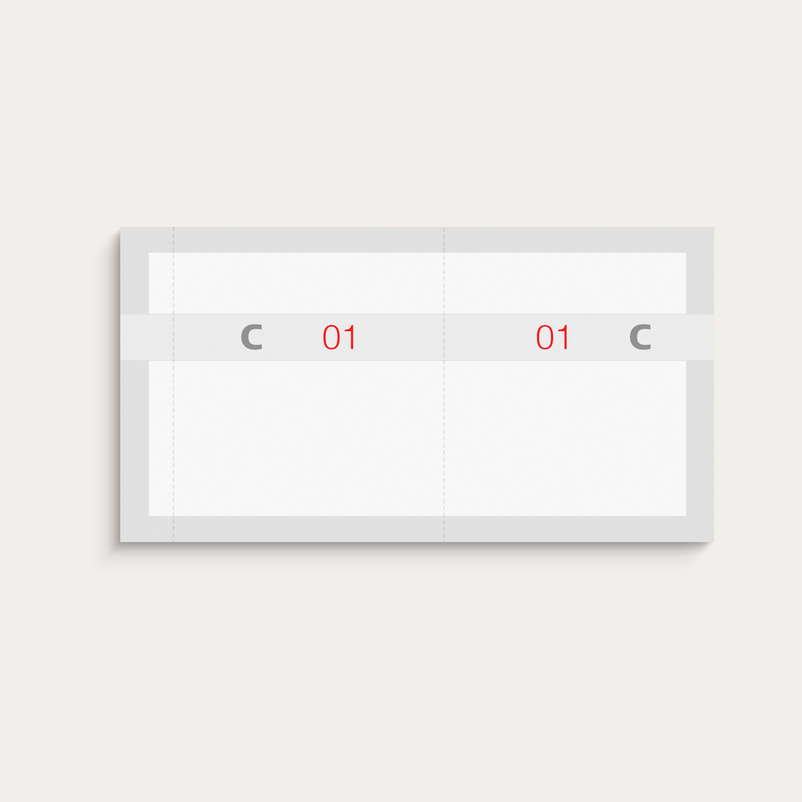 Kuponbog hvid 2 x 100 stk.