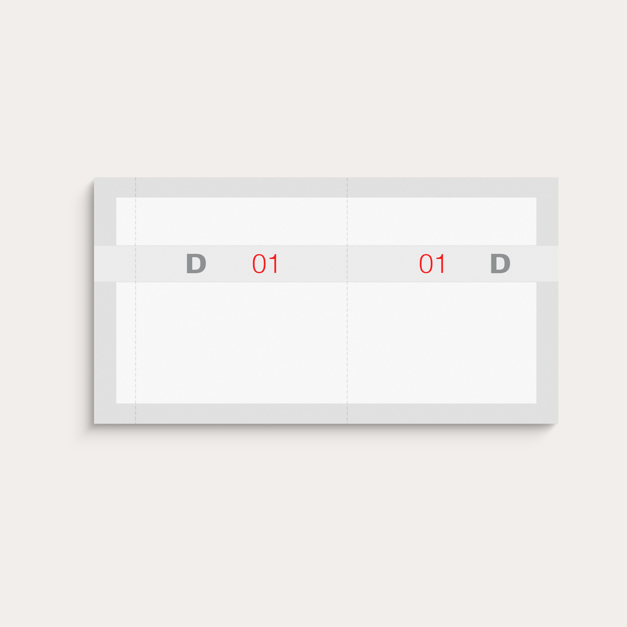 Kuponbog hvid 2 x 100 stk.