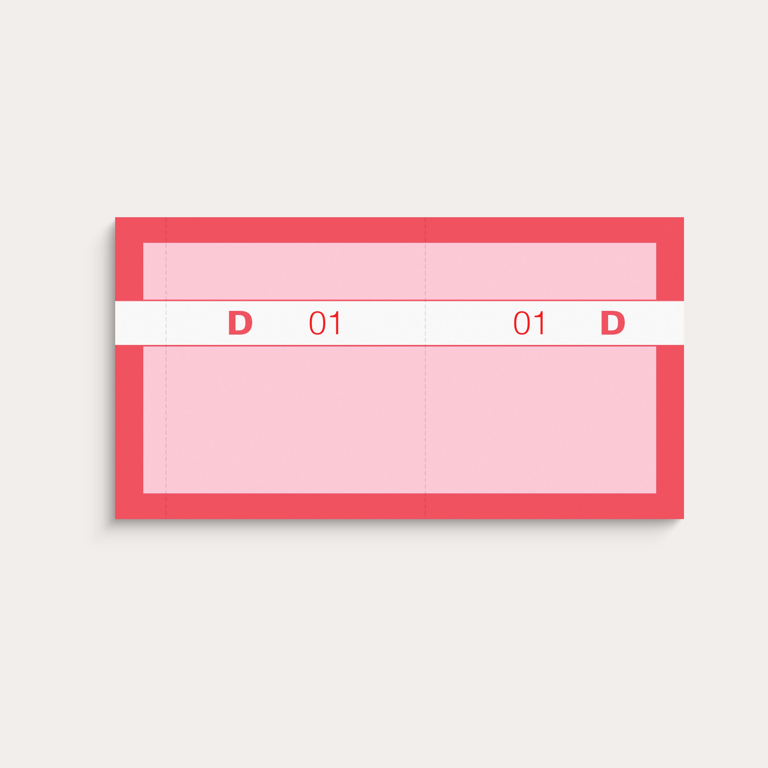 Kuponbog rød 2 x 100 stk.