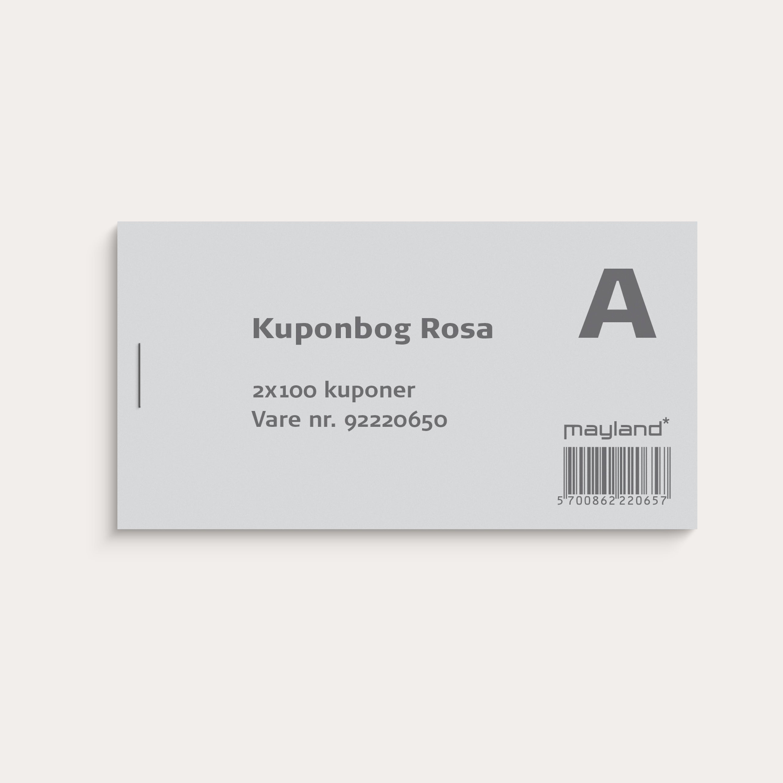 Kuponbog rosa 2 x 100 stk.
