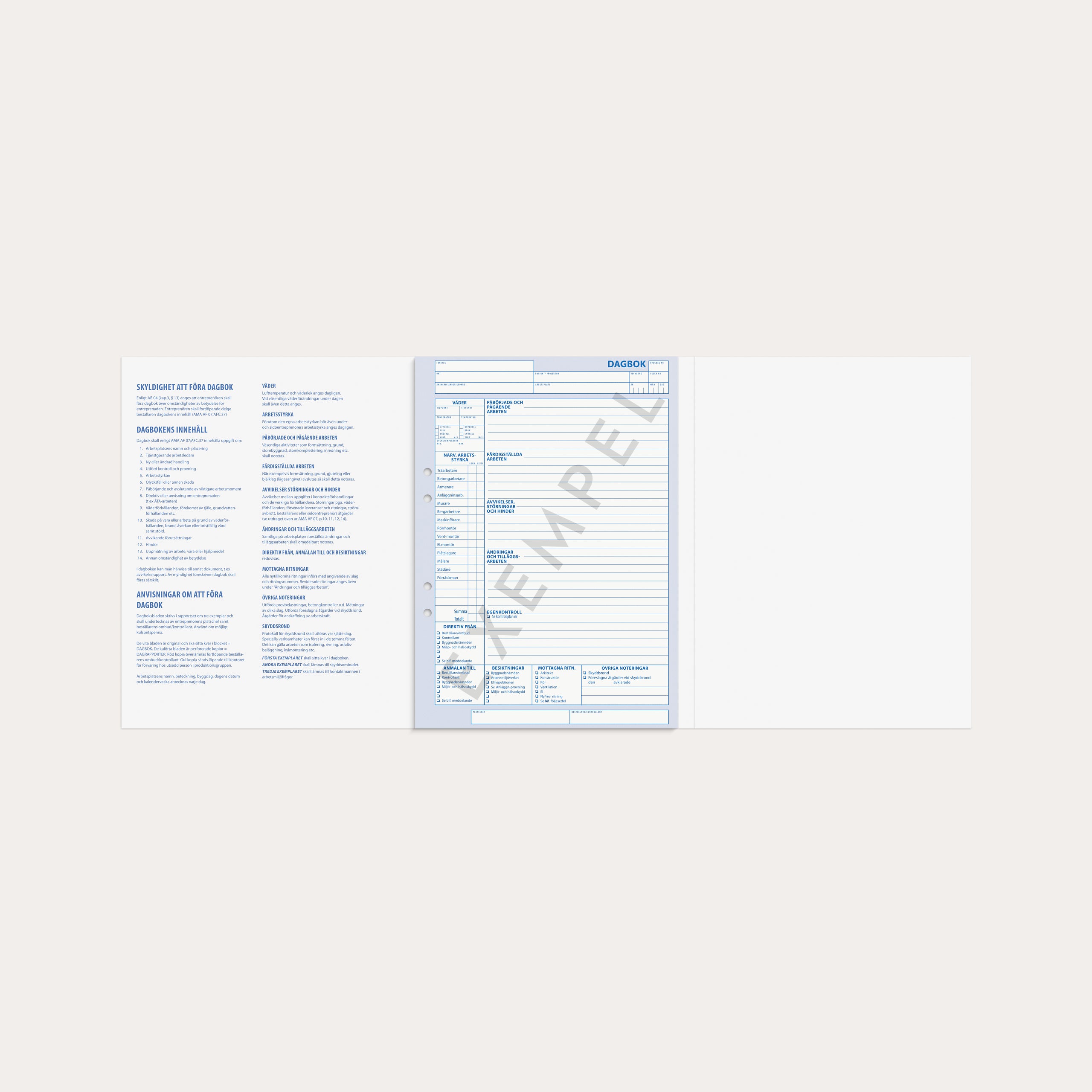 Dagboken för bygg 60 dagar