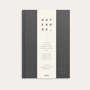 Notebook Textile dark grey lined A5
