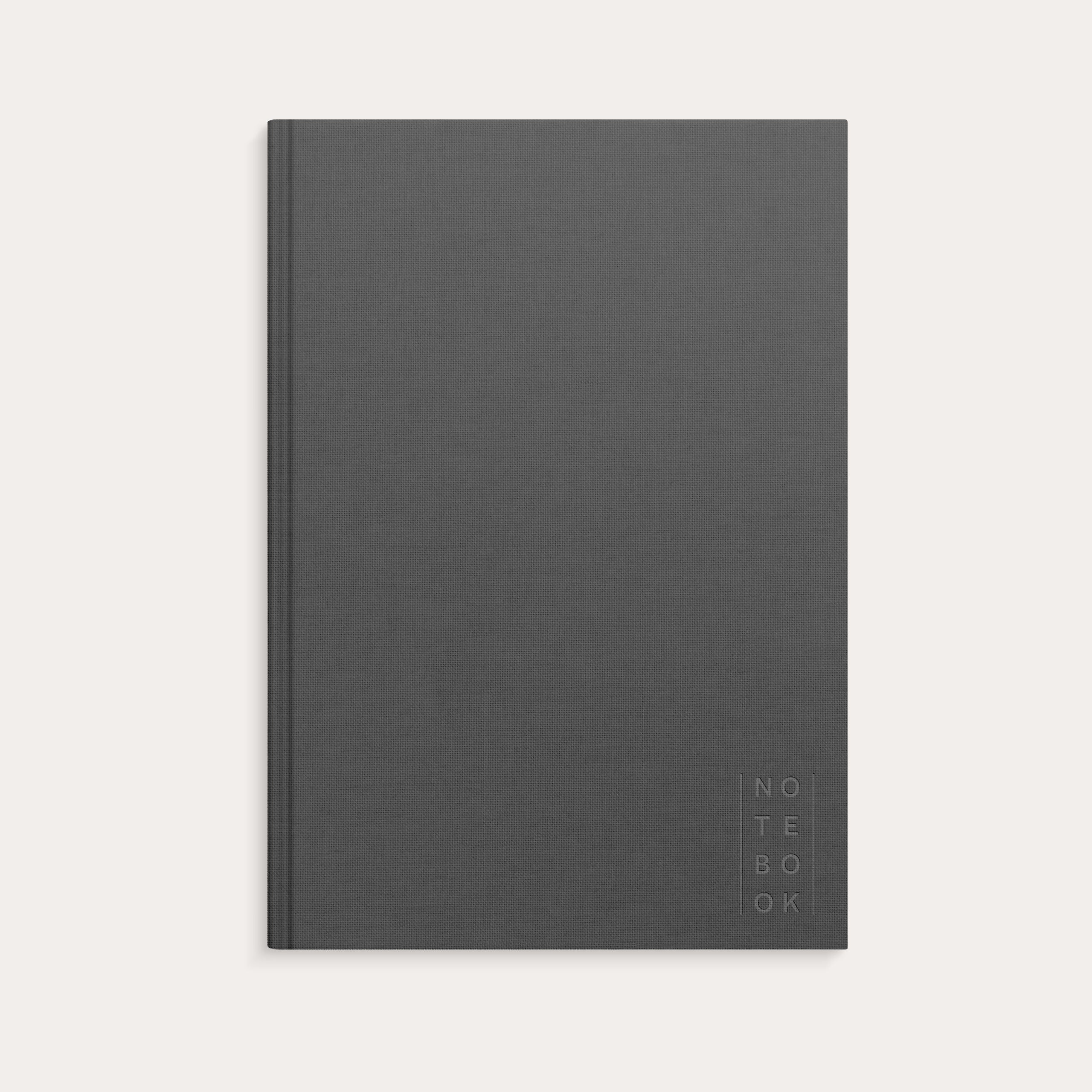 Notebook Textile dark grey lined A4