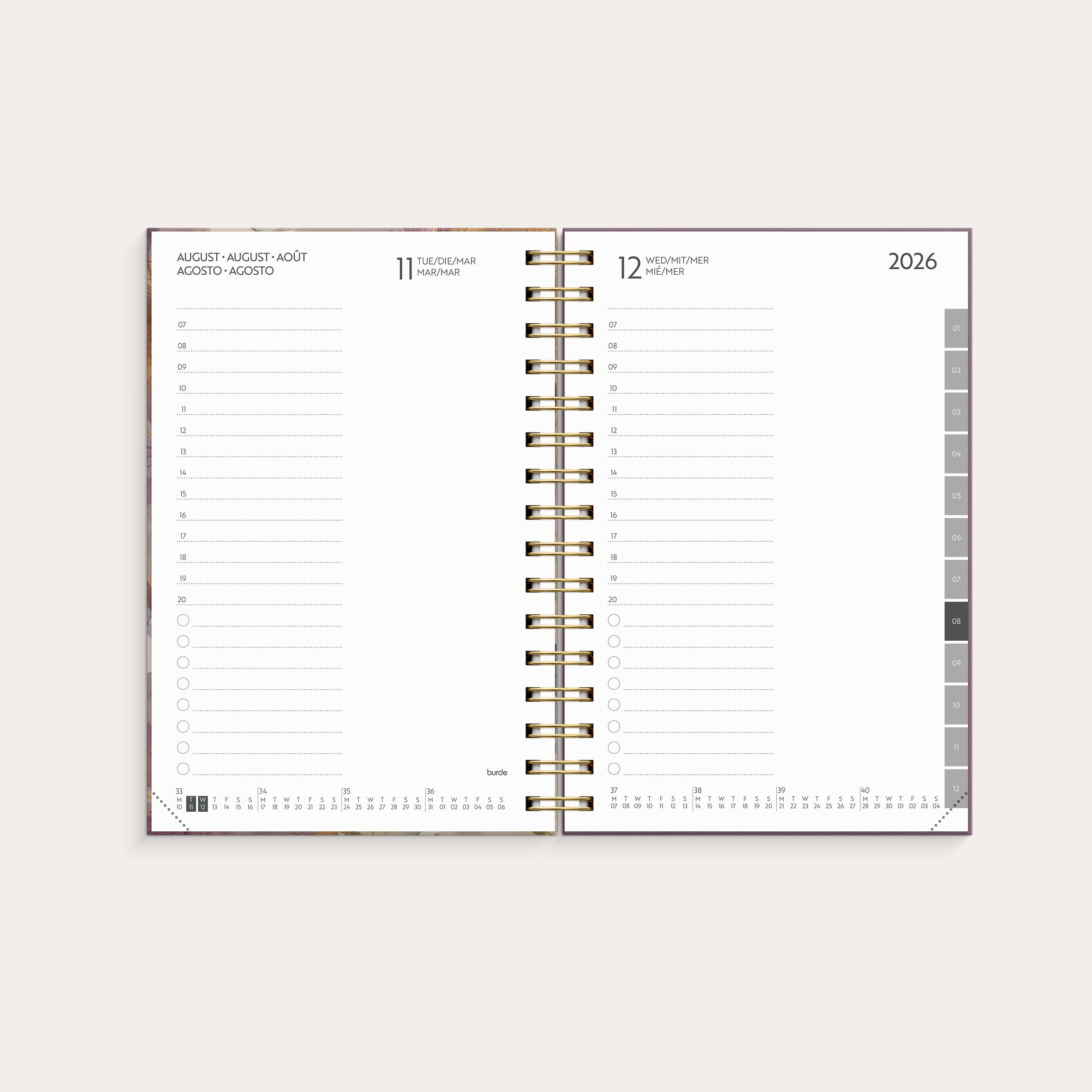 Agenda Tagesplaner Story Stiefmütterchen 2026