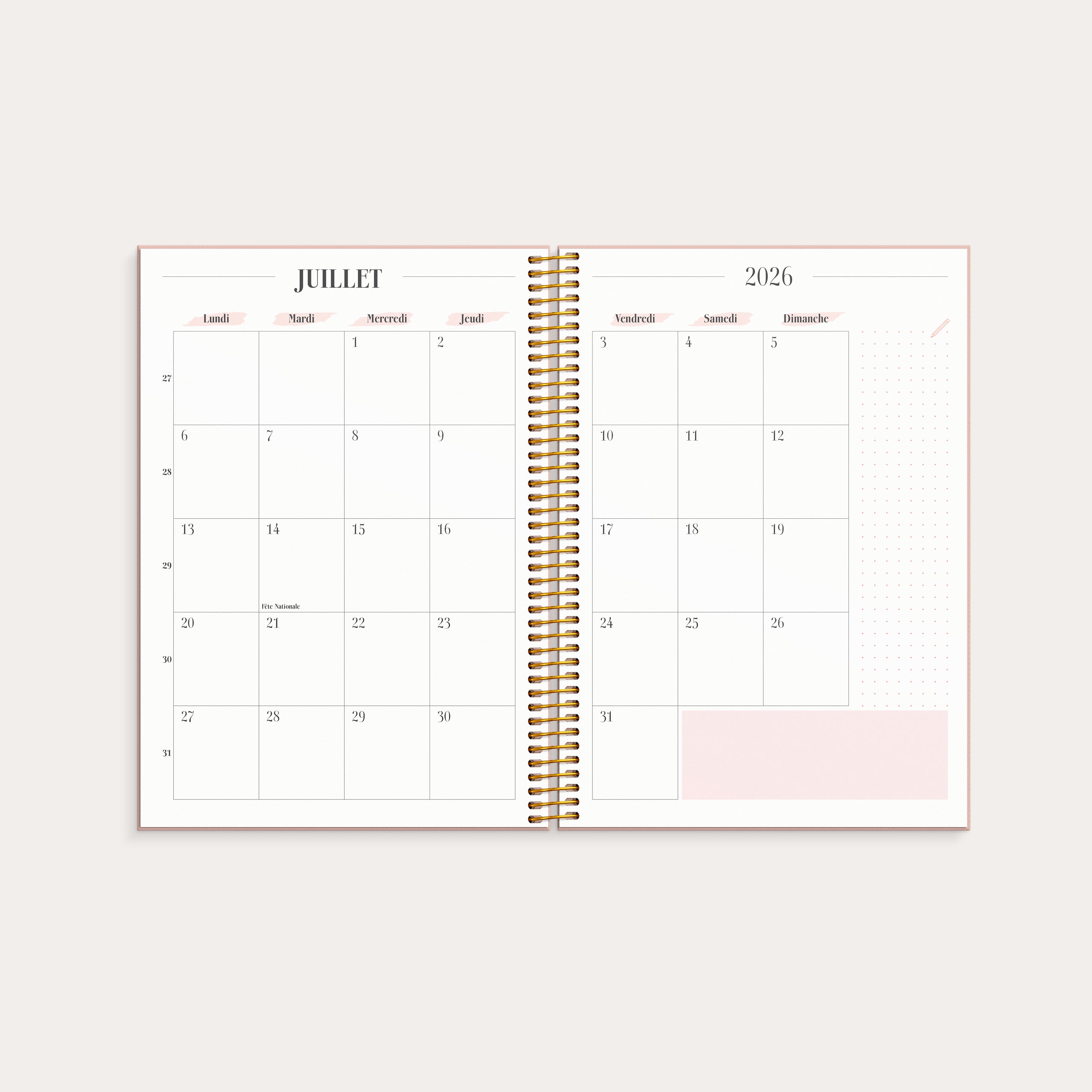 Life Planner Pink Fleur 2026